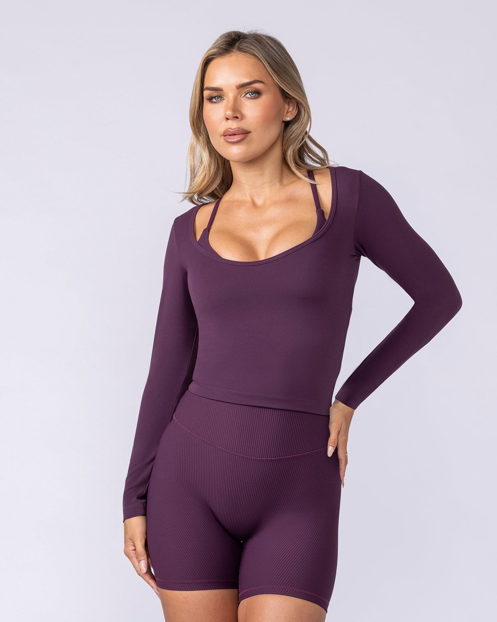 Tempo Long Sleeve Top - Cranberry