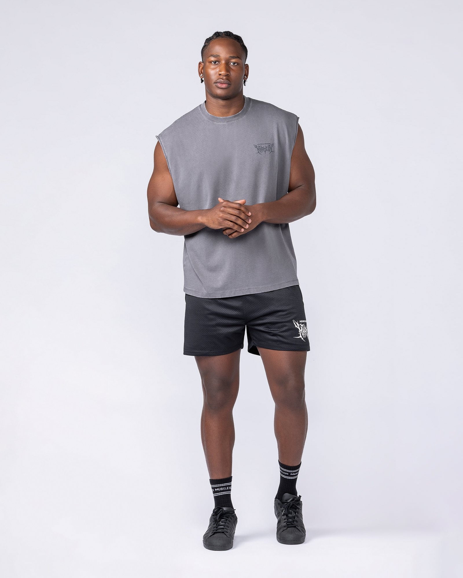 Gothic Boxy Muscle Tank - Washed Tornado