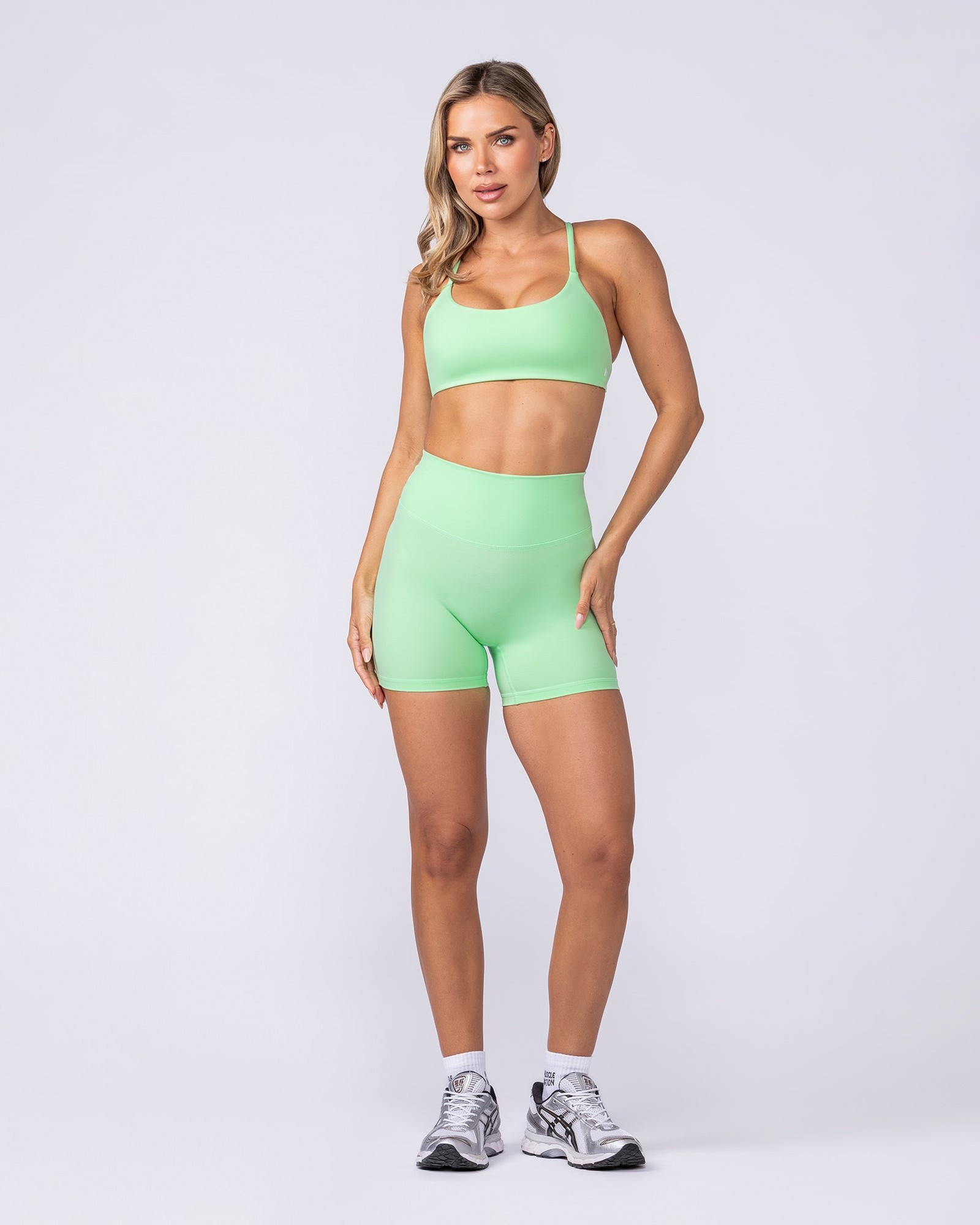 Zero Rise Everyday Midway Shorts - Lime Splice