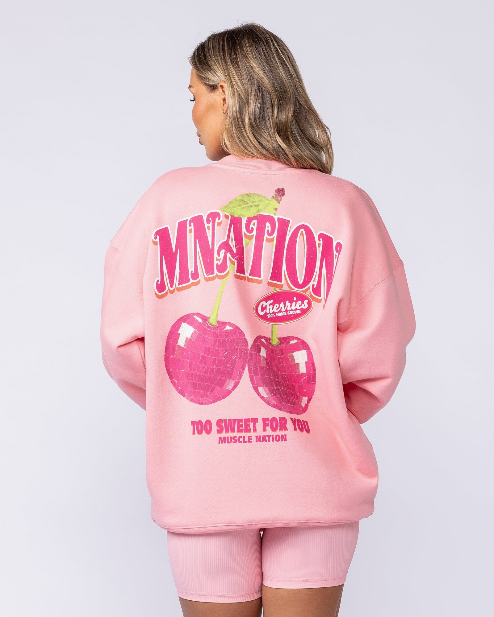 Fresh And Juicy Oversized Pullover - Petal Pink