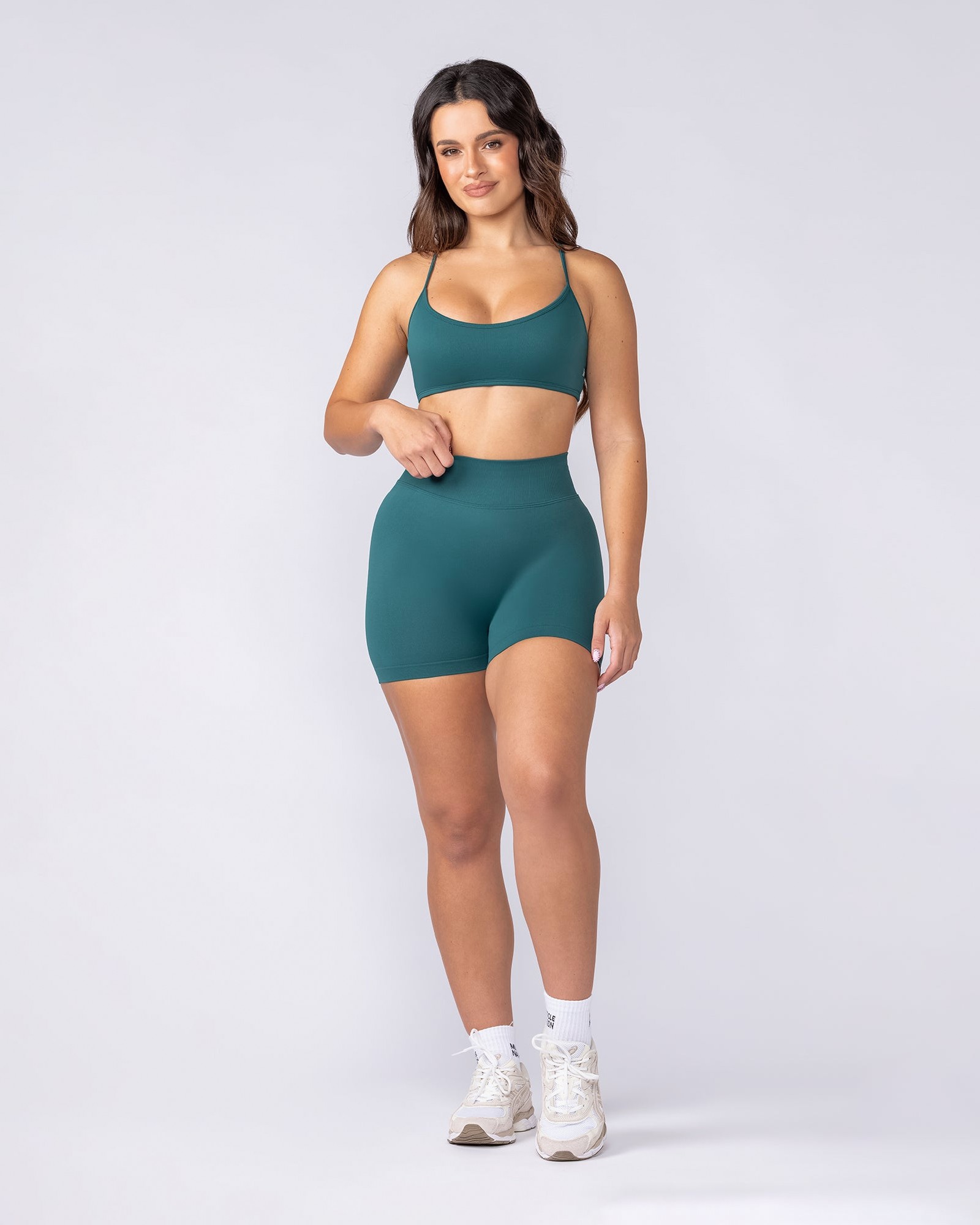 Sculpt Seamless Midway Shorts - Dark Jade