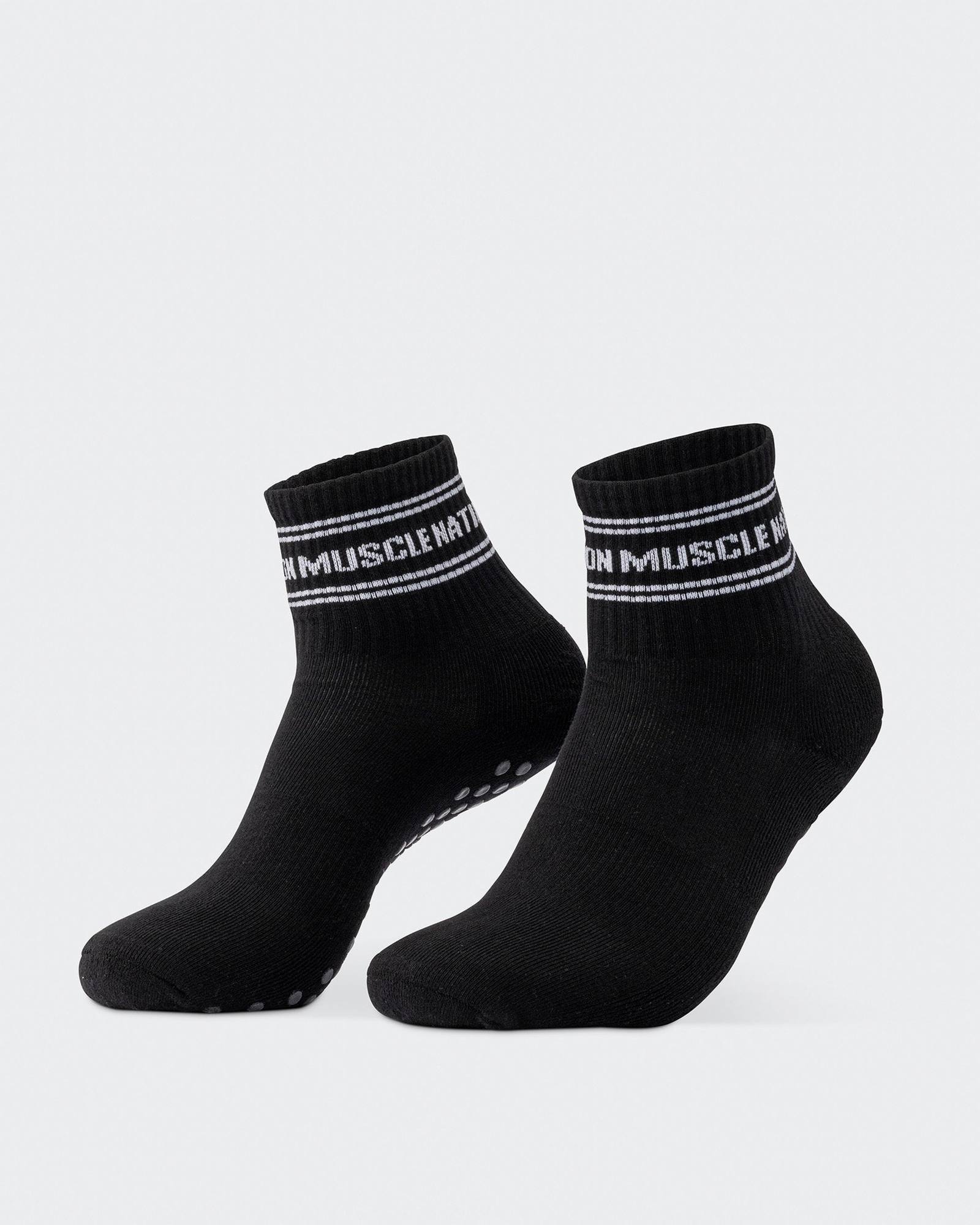 1/4 Crew Grip Sock - 1Pack - Black
