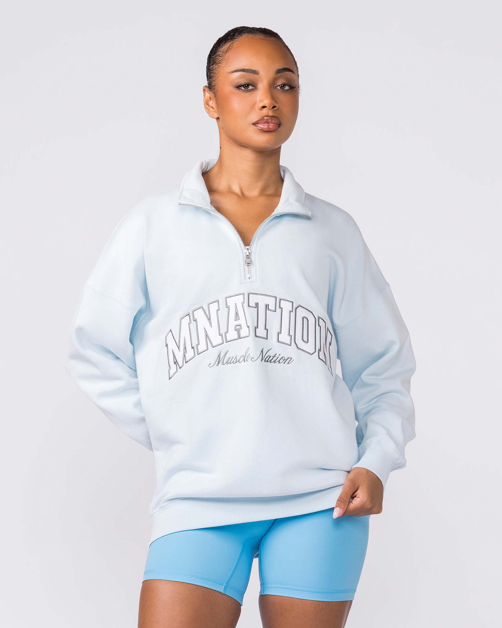 Academy Quarter Zip - Bluebell