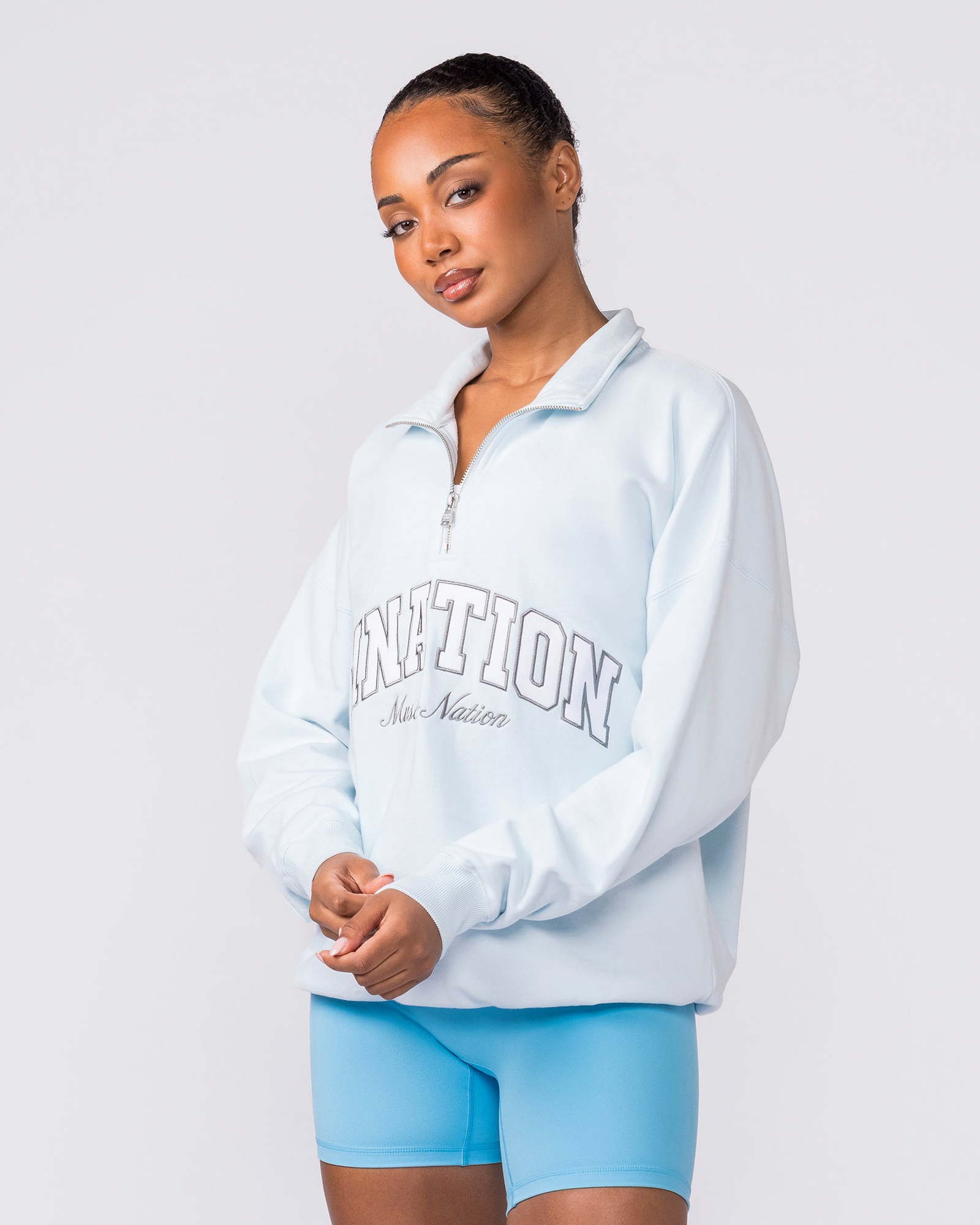 Academy Quarter Zip - Bluebell