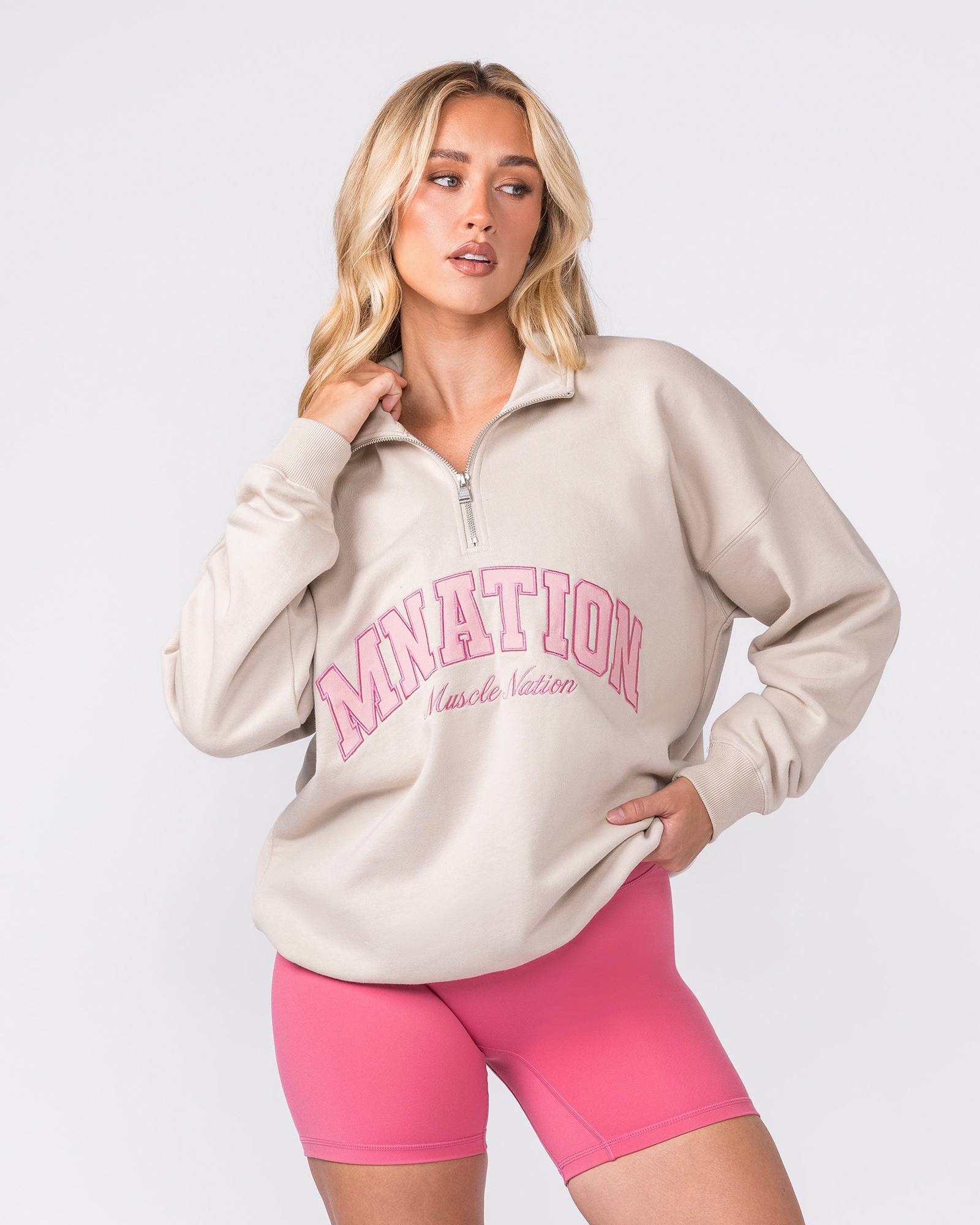 Academy Quarter Zip - Cream