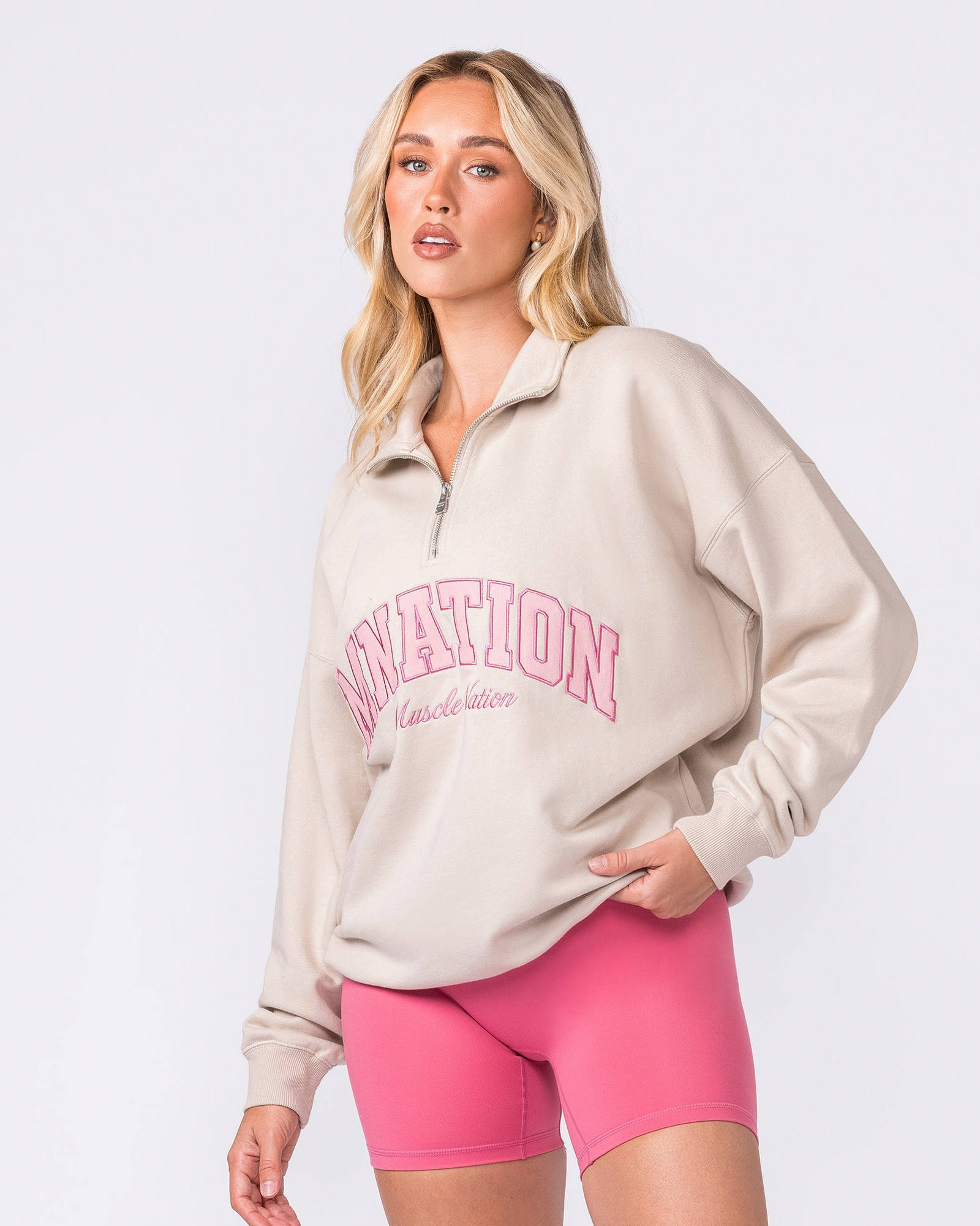 Academy Quarter Zip - Cream