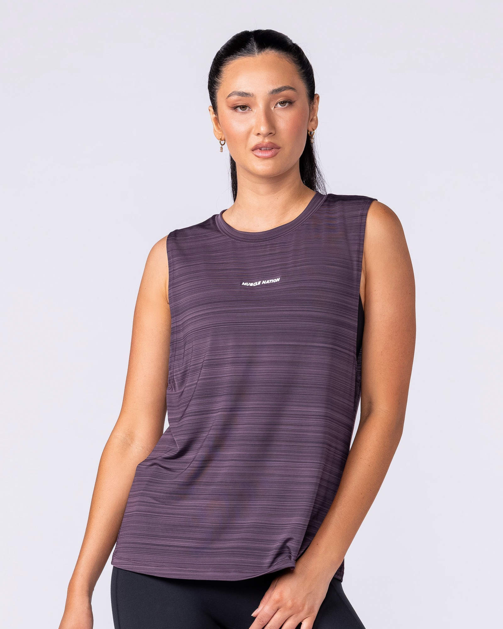 Active Drop Arm Training Tank - Midnight Plum