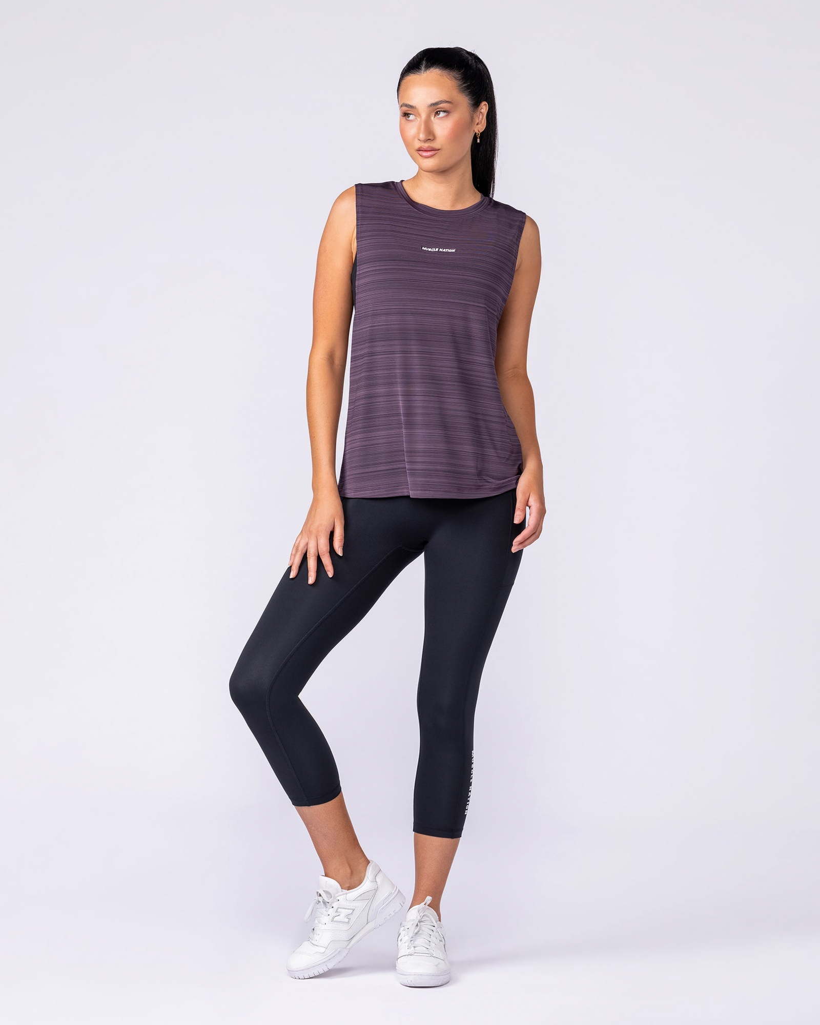 Active Drop Arm Training Tank - Midnight Plum