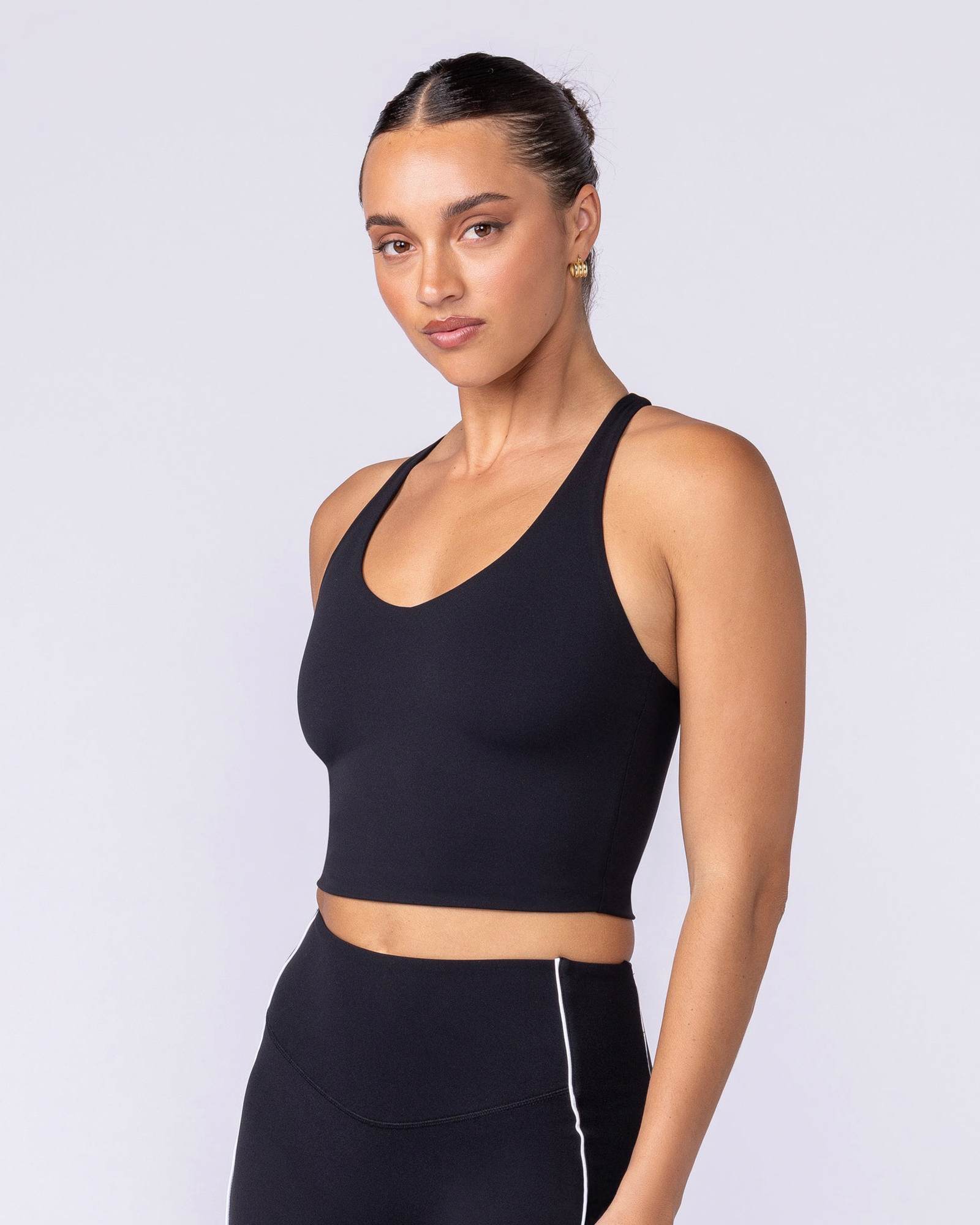 Active Form Cropped Tank - Black