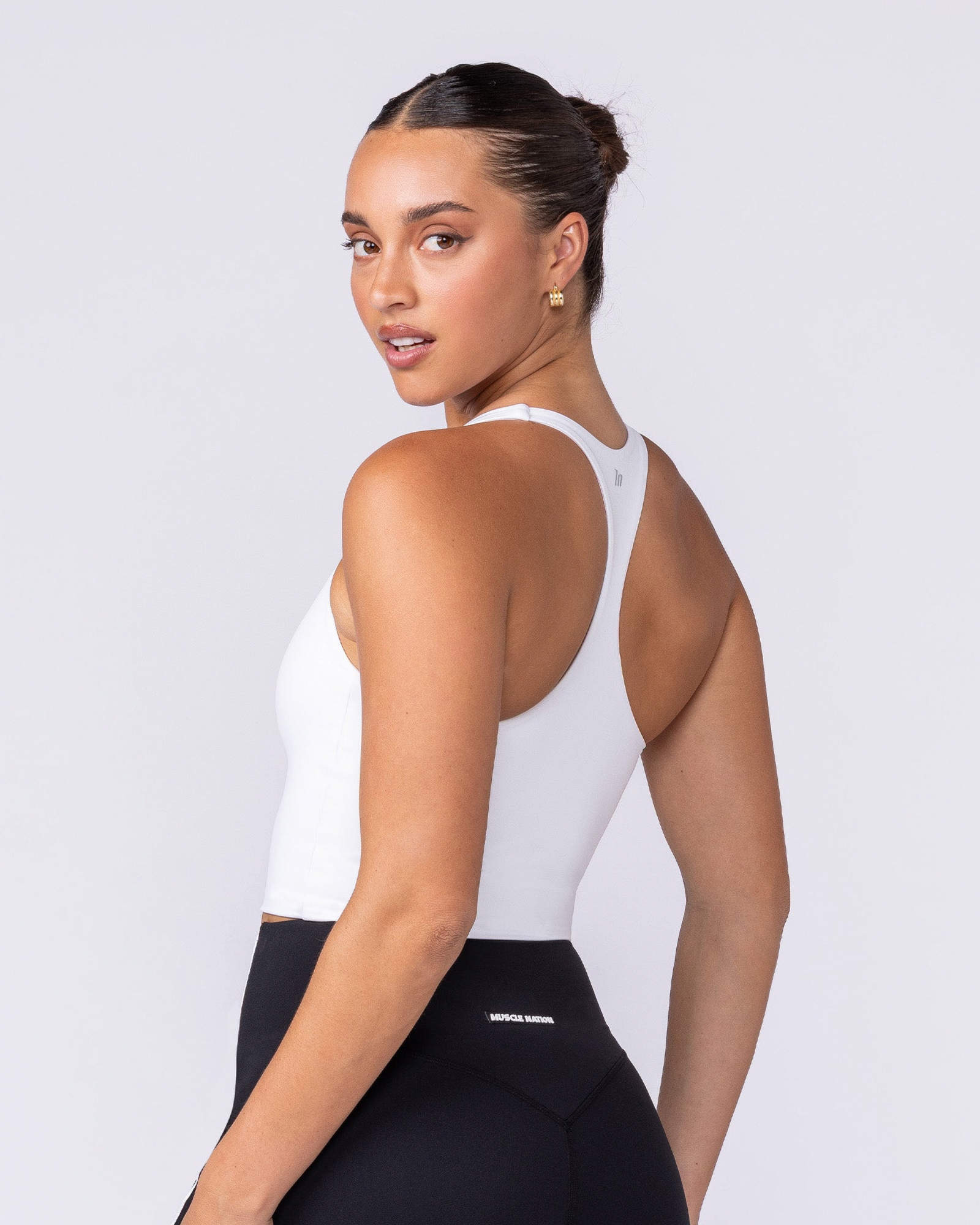 Active Form Cropped Tank - White
