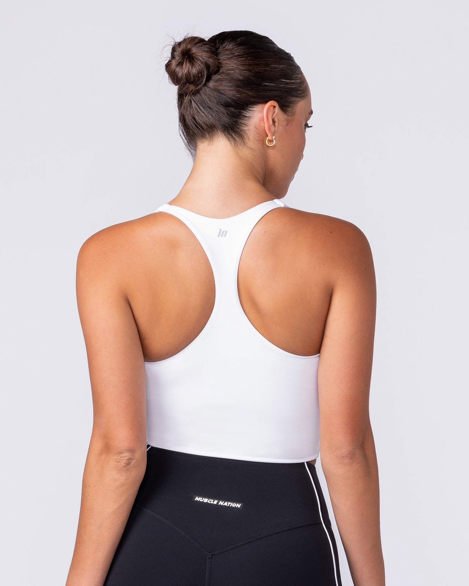 Active Form Cropped Tank - White