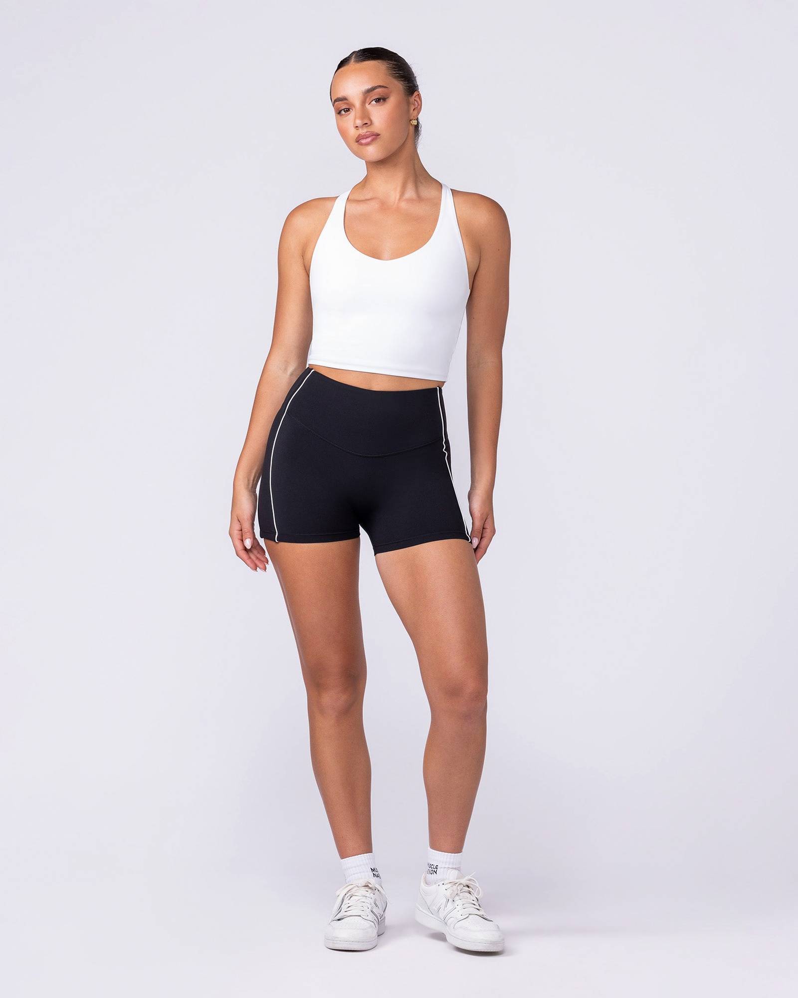 Active Form Cropped Tank - White