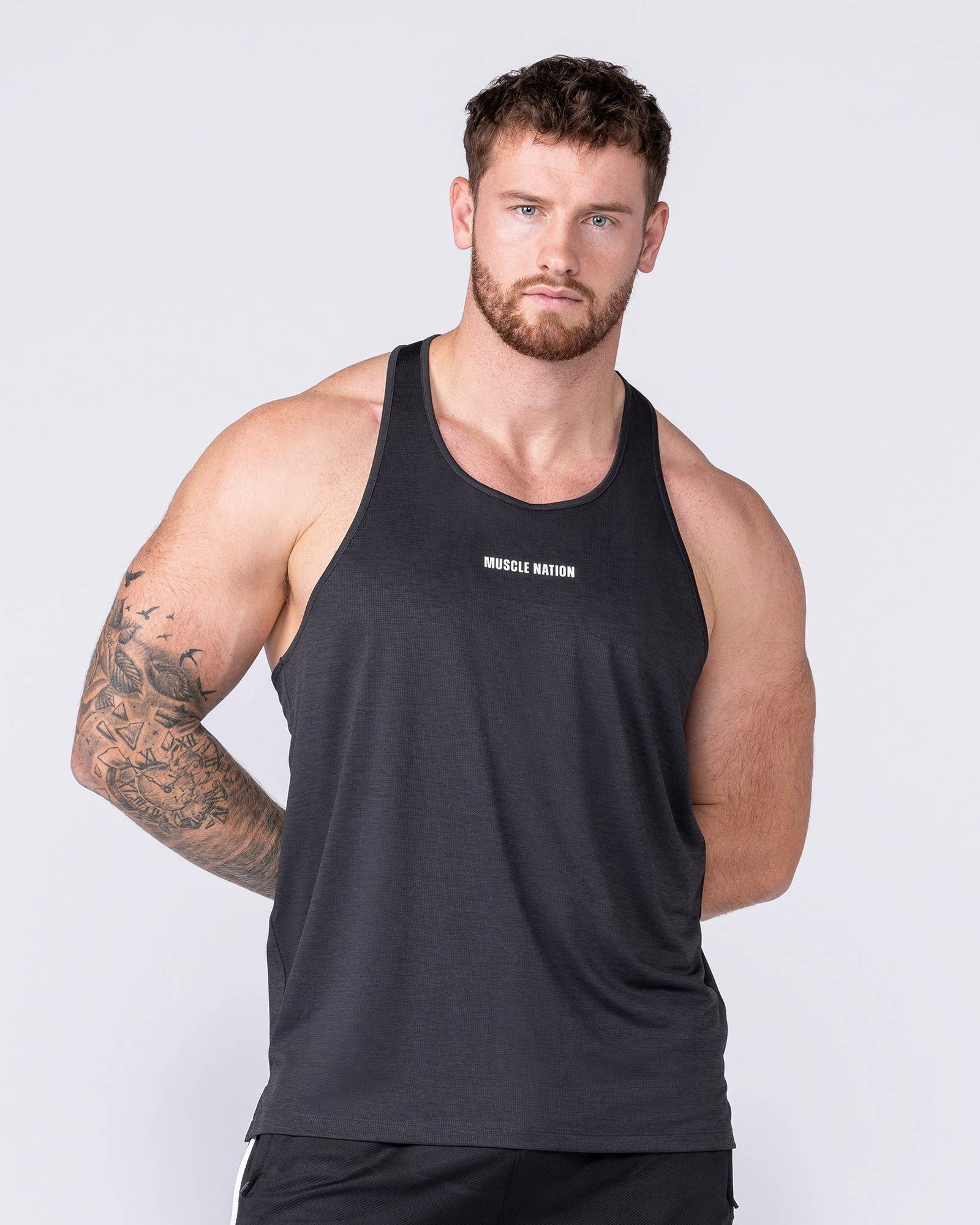 Aero Y Back Singlet - Black