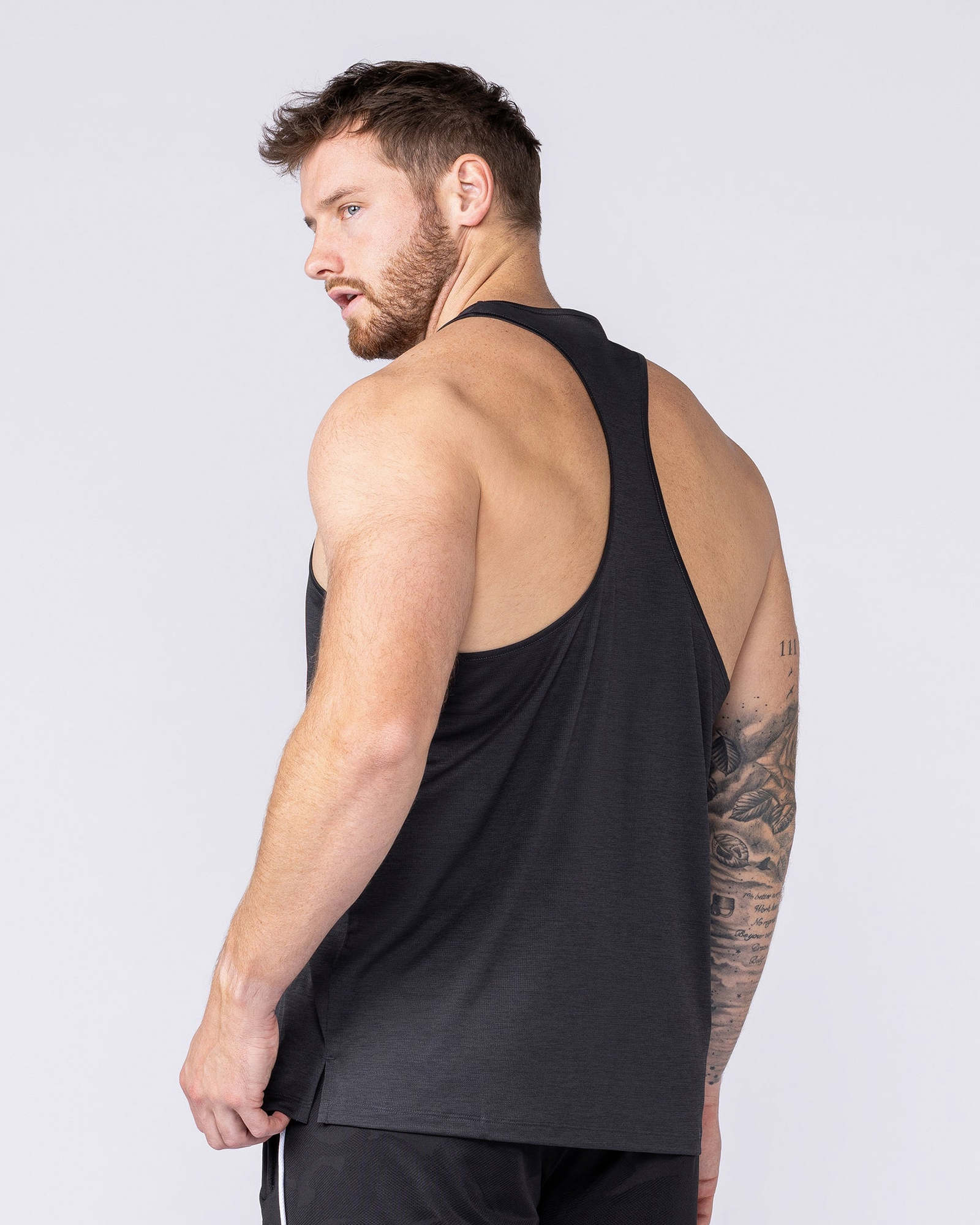 Aero Y Back Singlet - Black