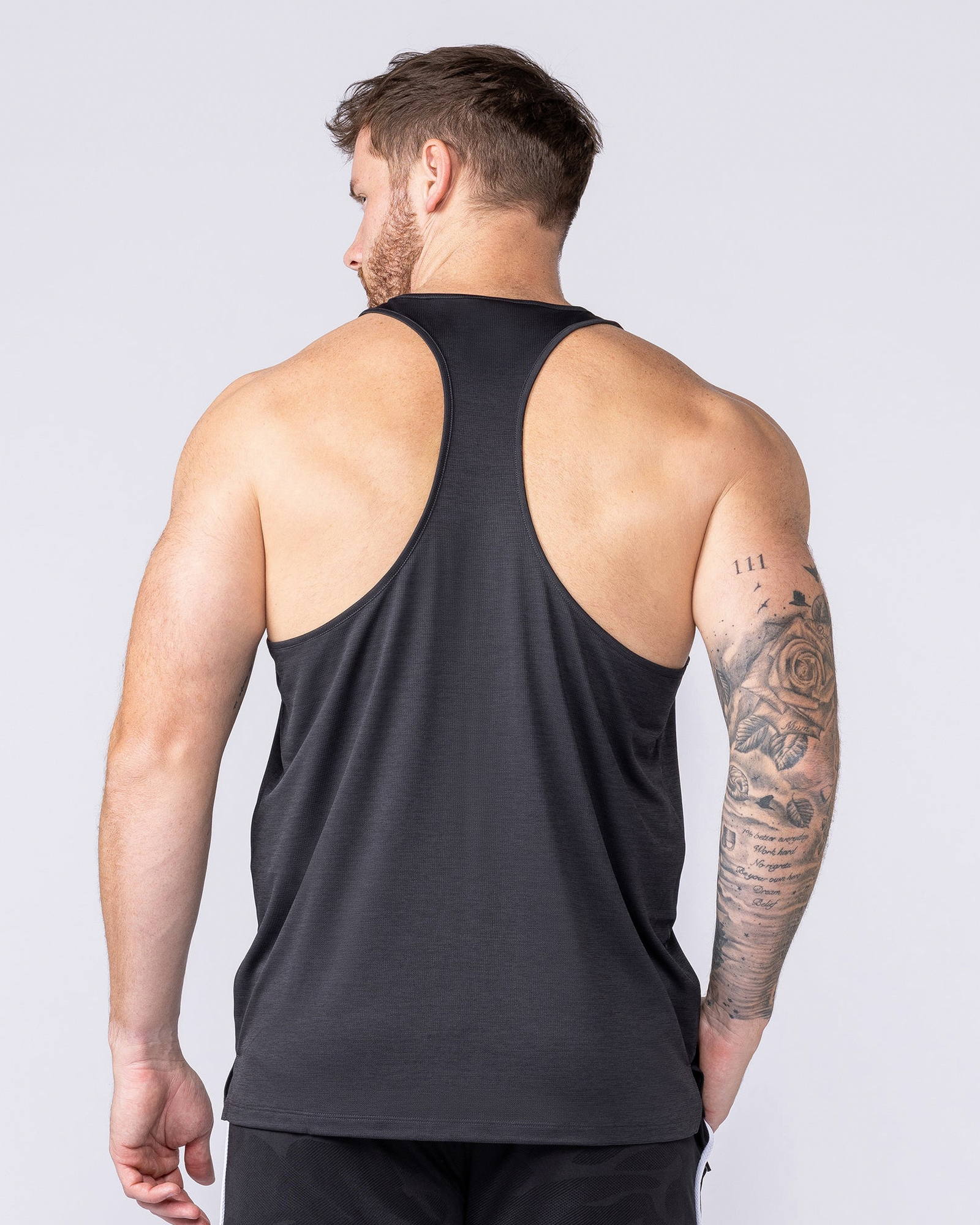 Aero Y Back Singlet - Black