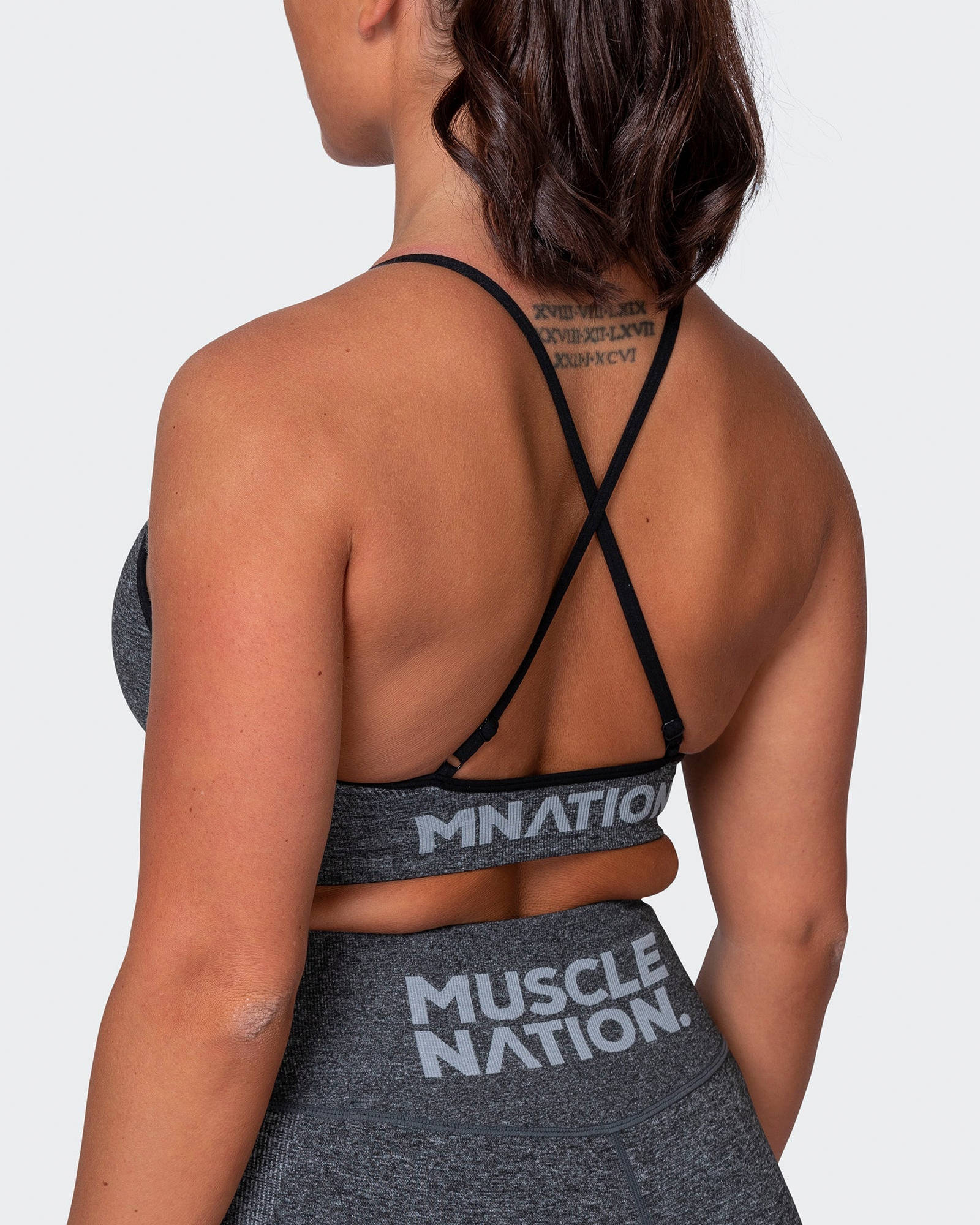 All Day Strap Seamless Bra - Charcoal Marl