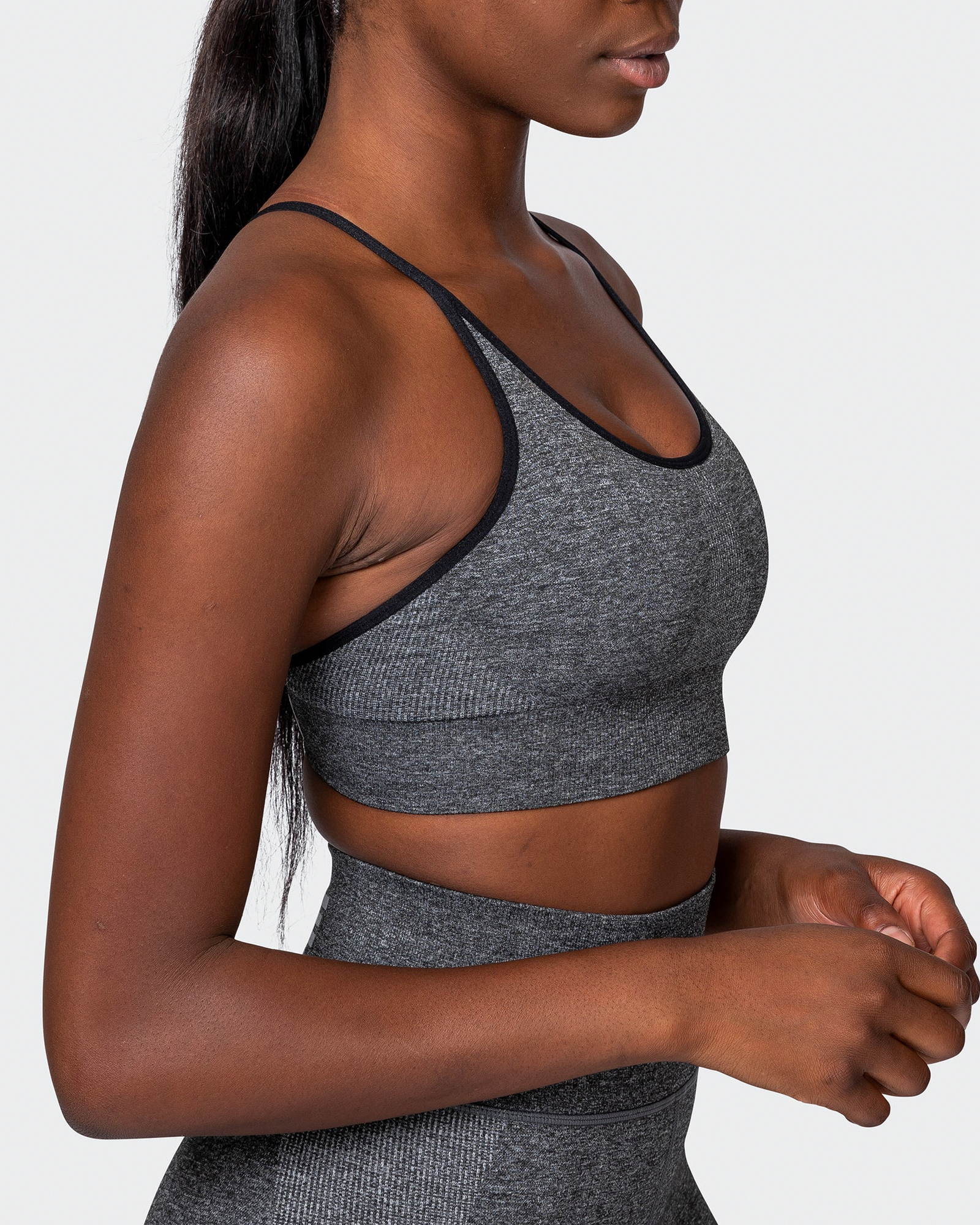 All Day Strap Seamless Bra - Charcoal Marl