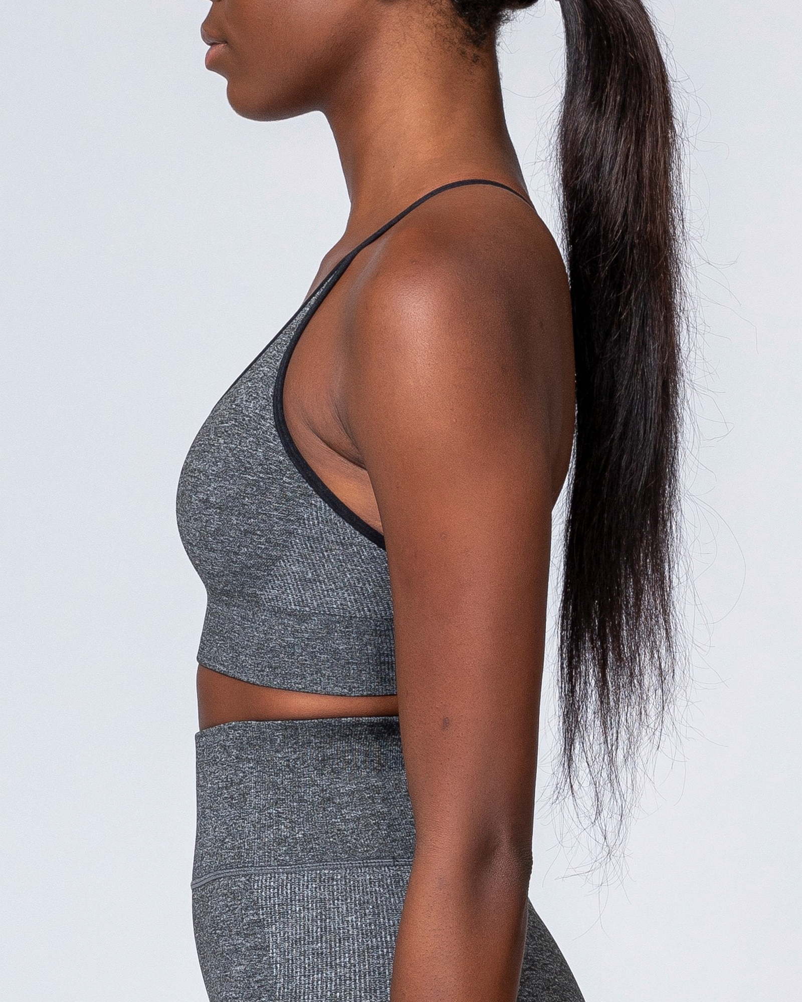All Day Strap Seamless Bra - Charcoal Marl