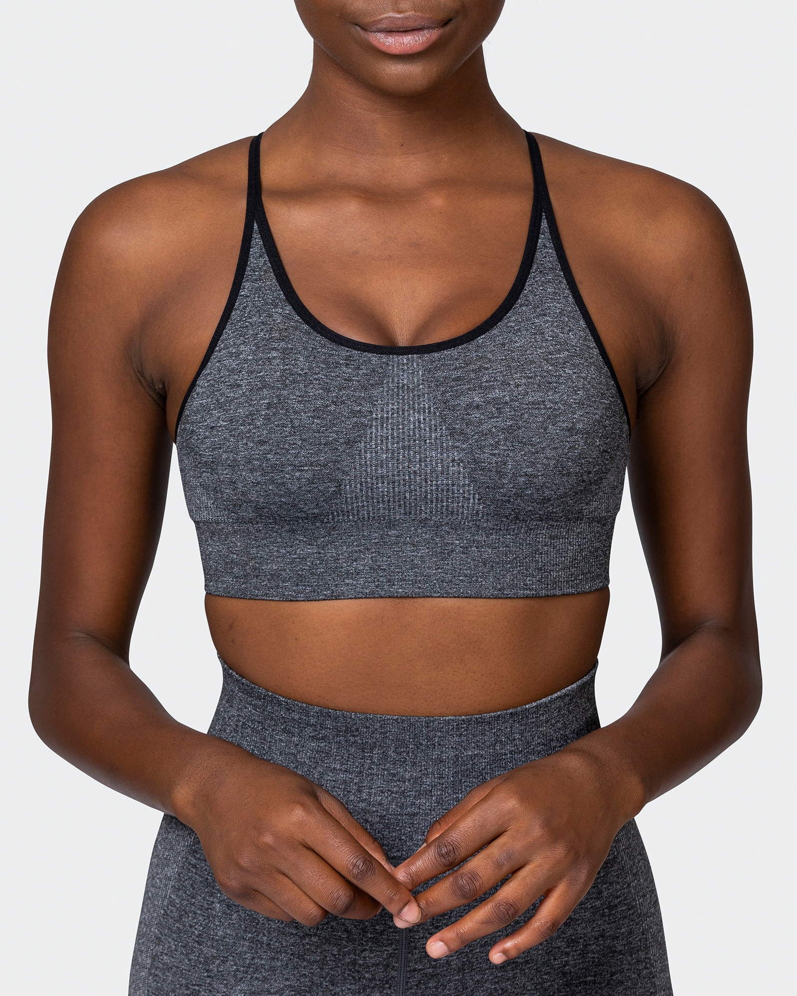 All Day Strap Seamless Bra - Charcoal Marl
