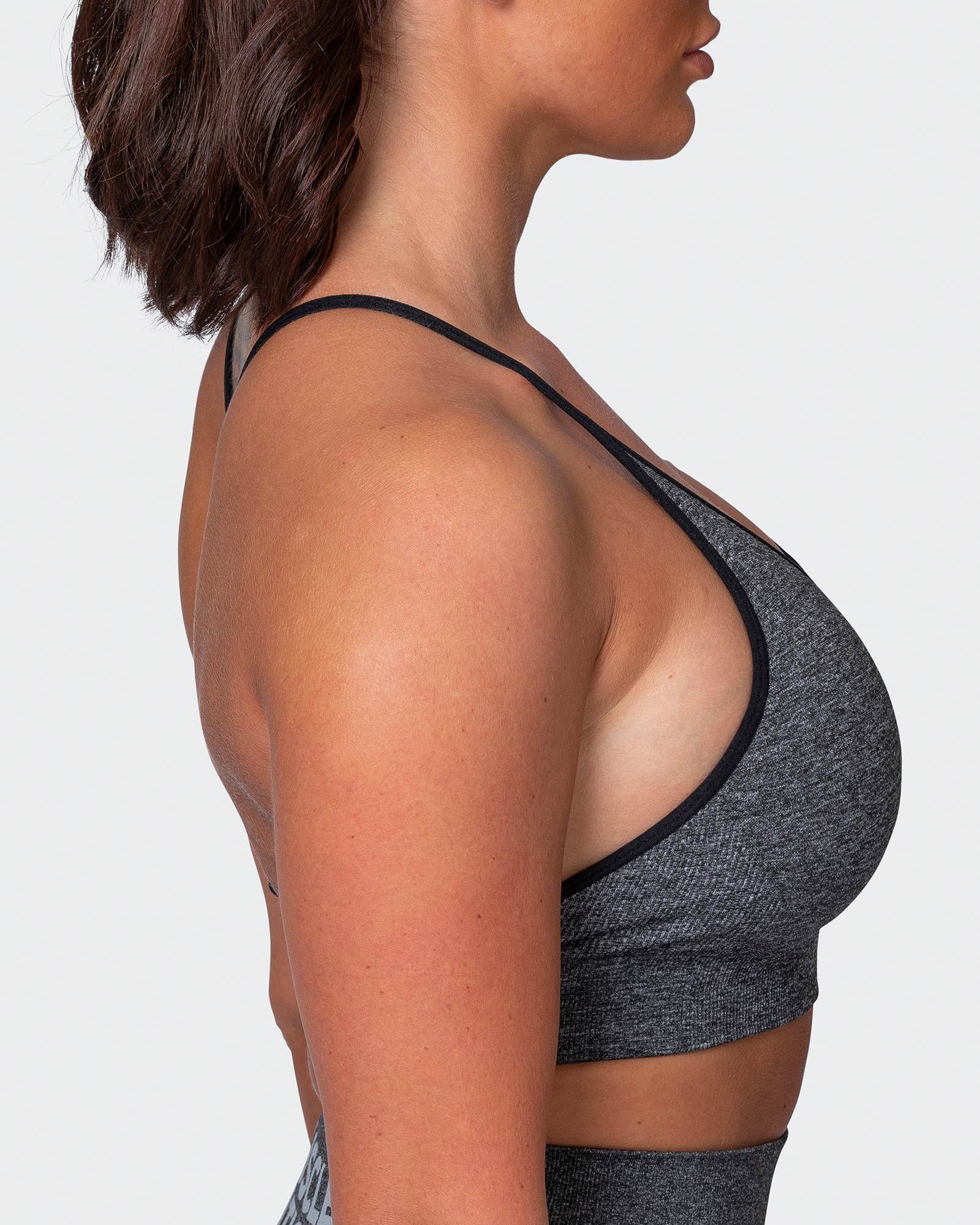 All Day Strap Seamless Bra - Charcoal Marl