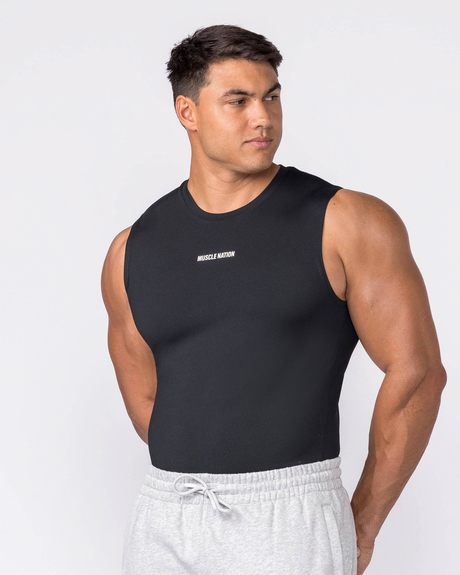 Apex Sleeveless Tee - Black