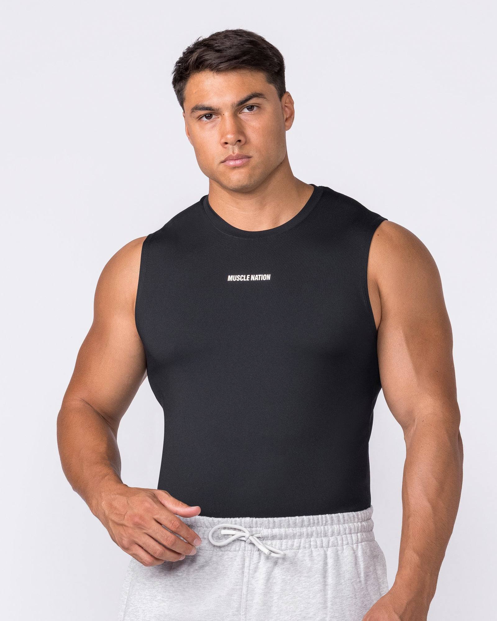 Apex Sleeveless Tee - Black