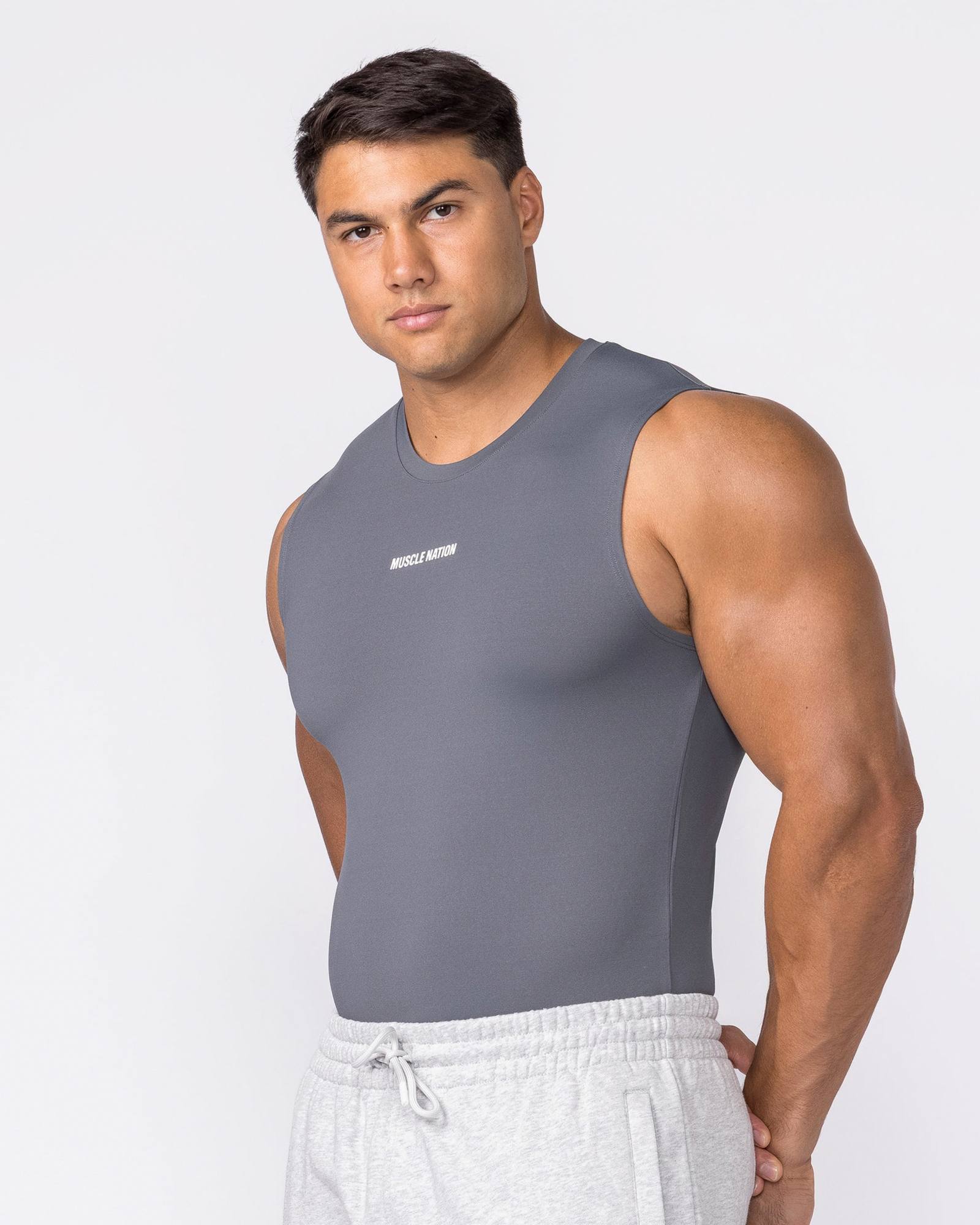Apex Sleeveless Tee - Tornado