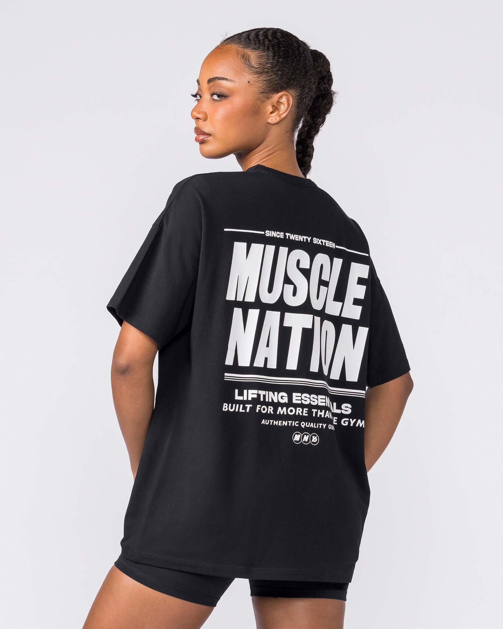 Kick-Start Oversized Tee - Black