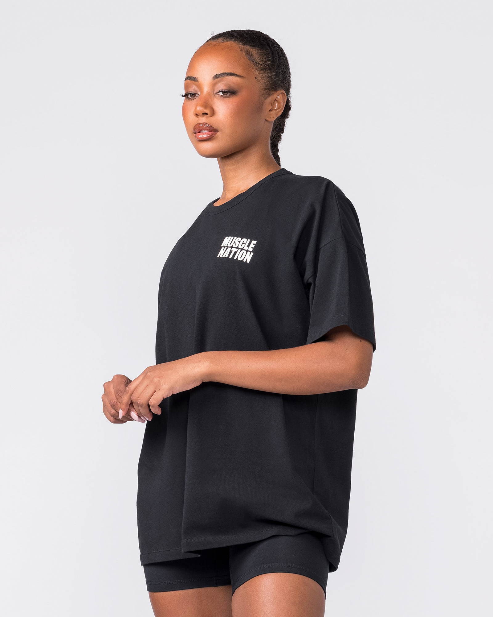 Kick-Start Oversized Tee - Black