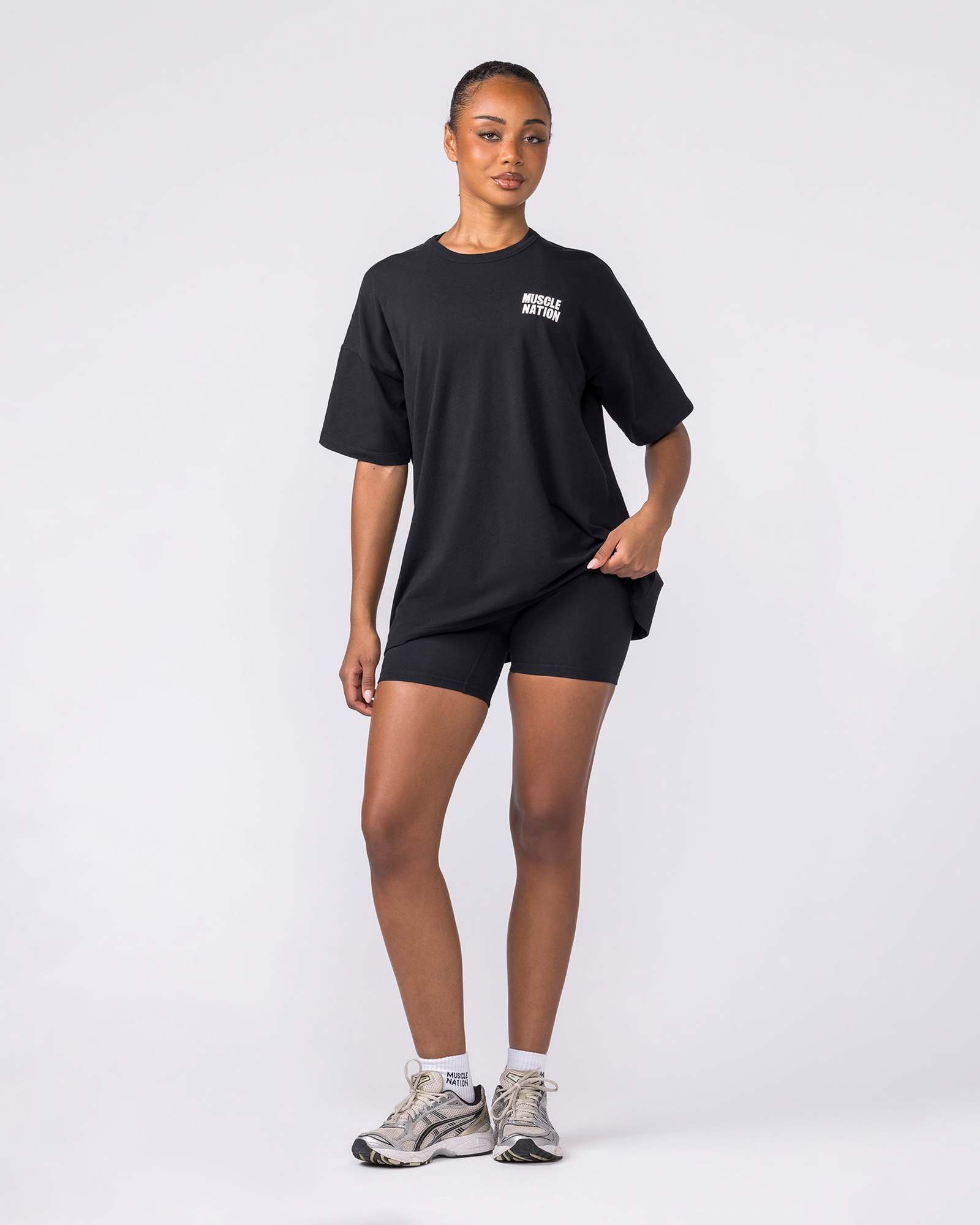 Kick-Start Oversized Tee - Black