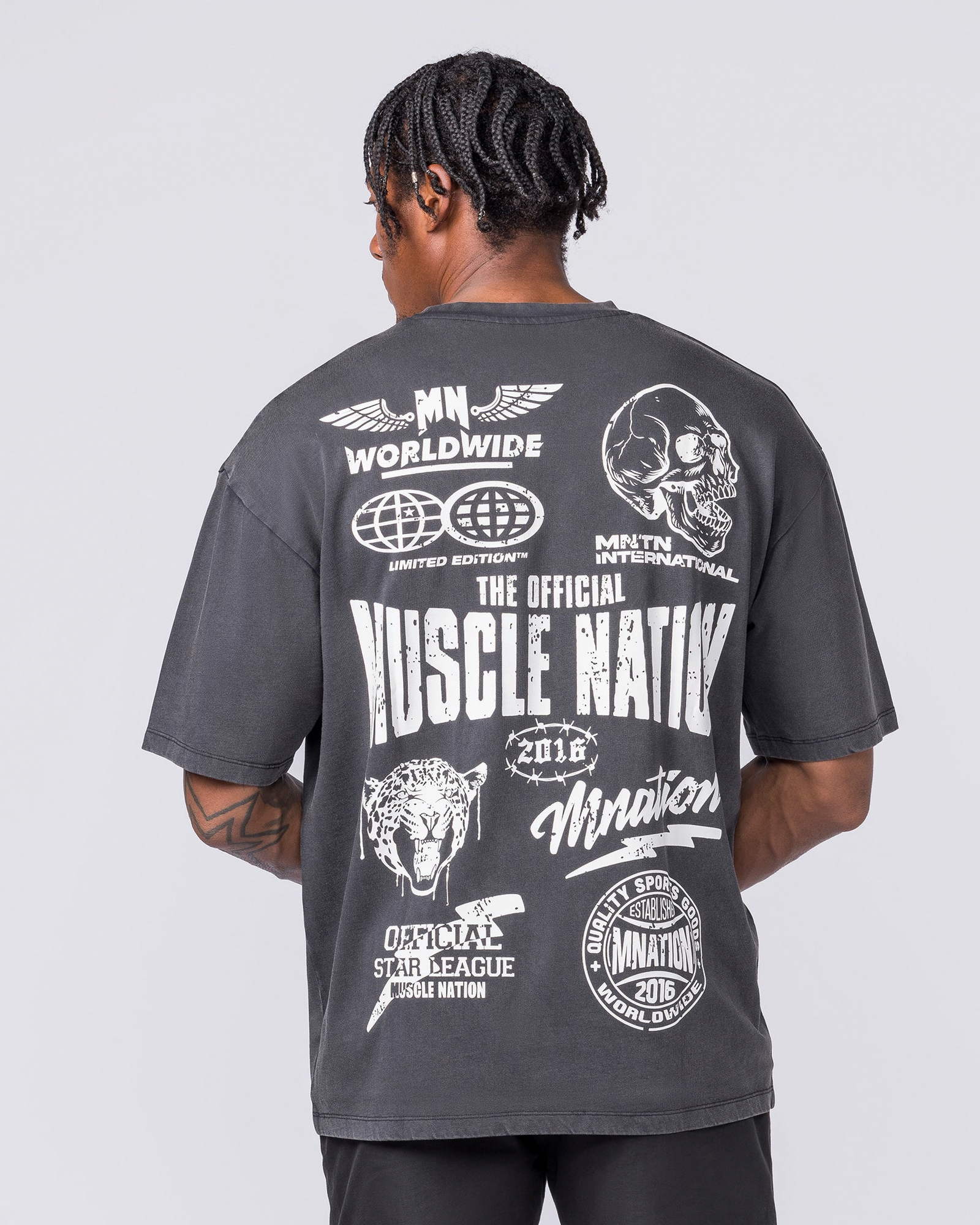 Archives Oversized Vintage Tee - Washed Black