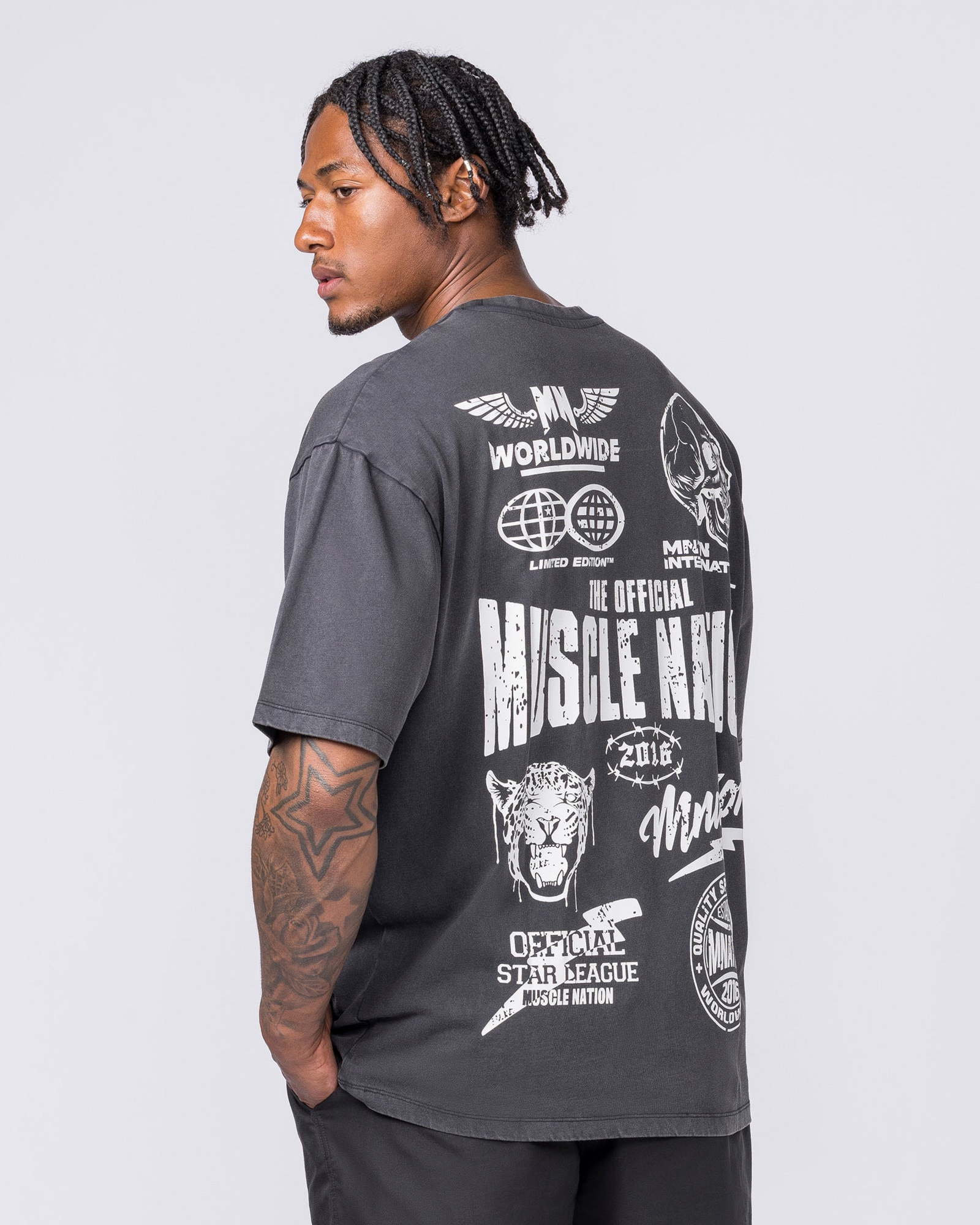 Archives Oversized Vintage Tee - Washed Black