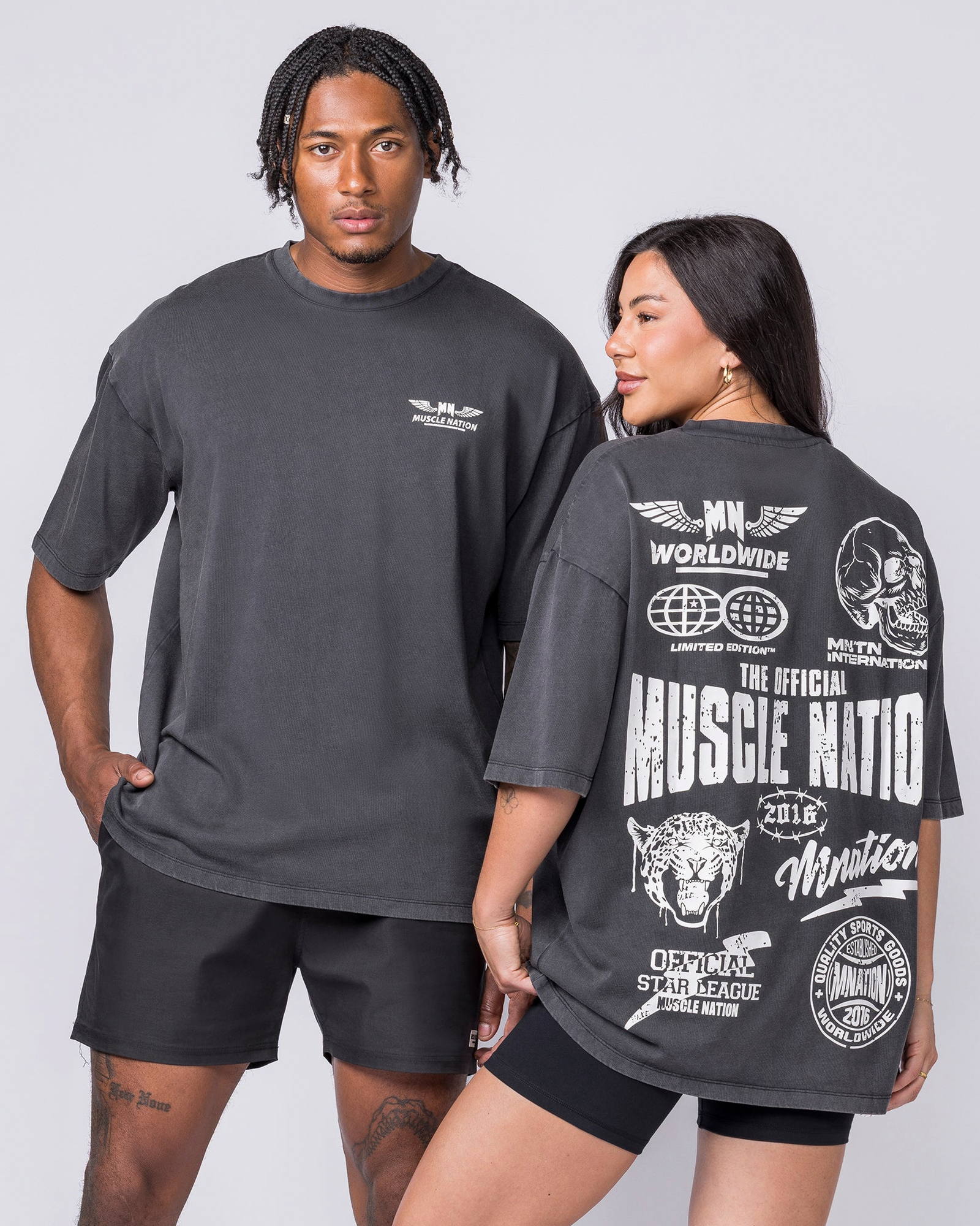 Archives Oversized Vintage Tee - Washed Black