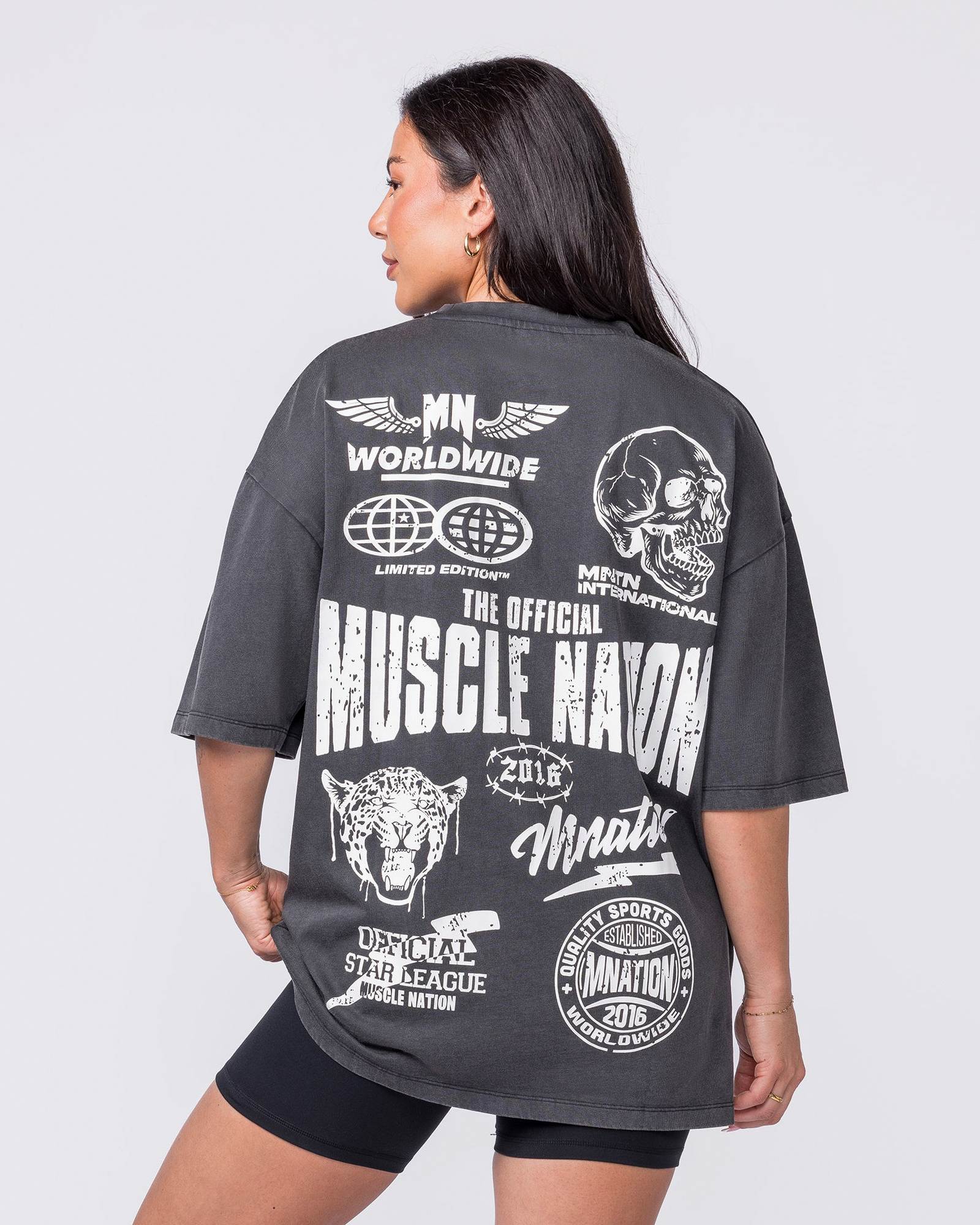 Archives Oversized Vintage Tee - Washed Black