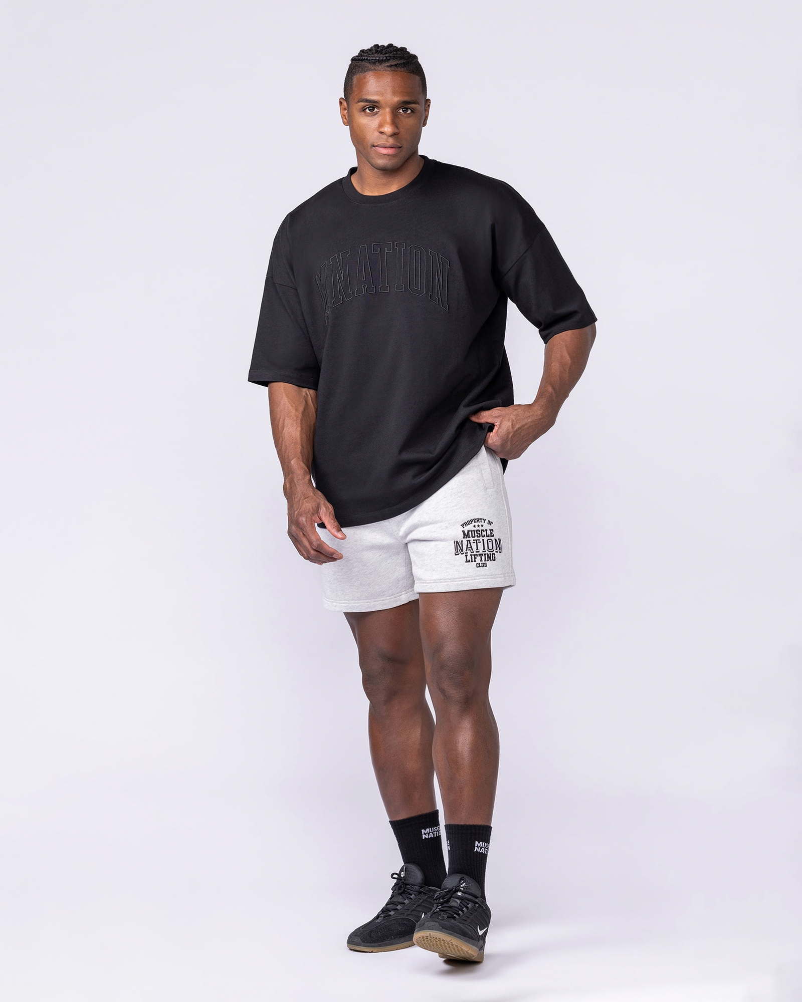 Archives Sweat 5" Shorts - Snow Grey Marl