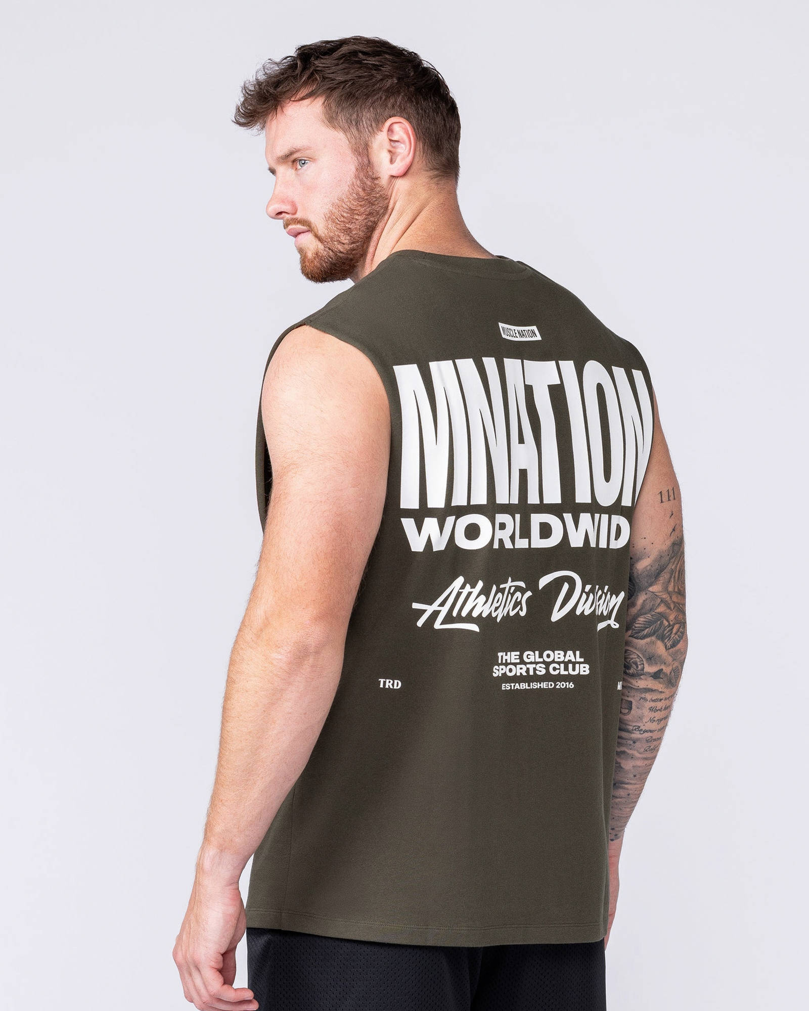 Athletic Division Muscle Tank - Dark Khaki
