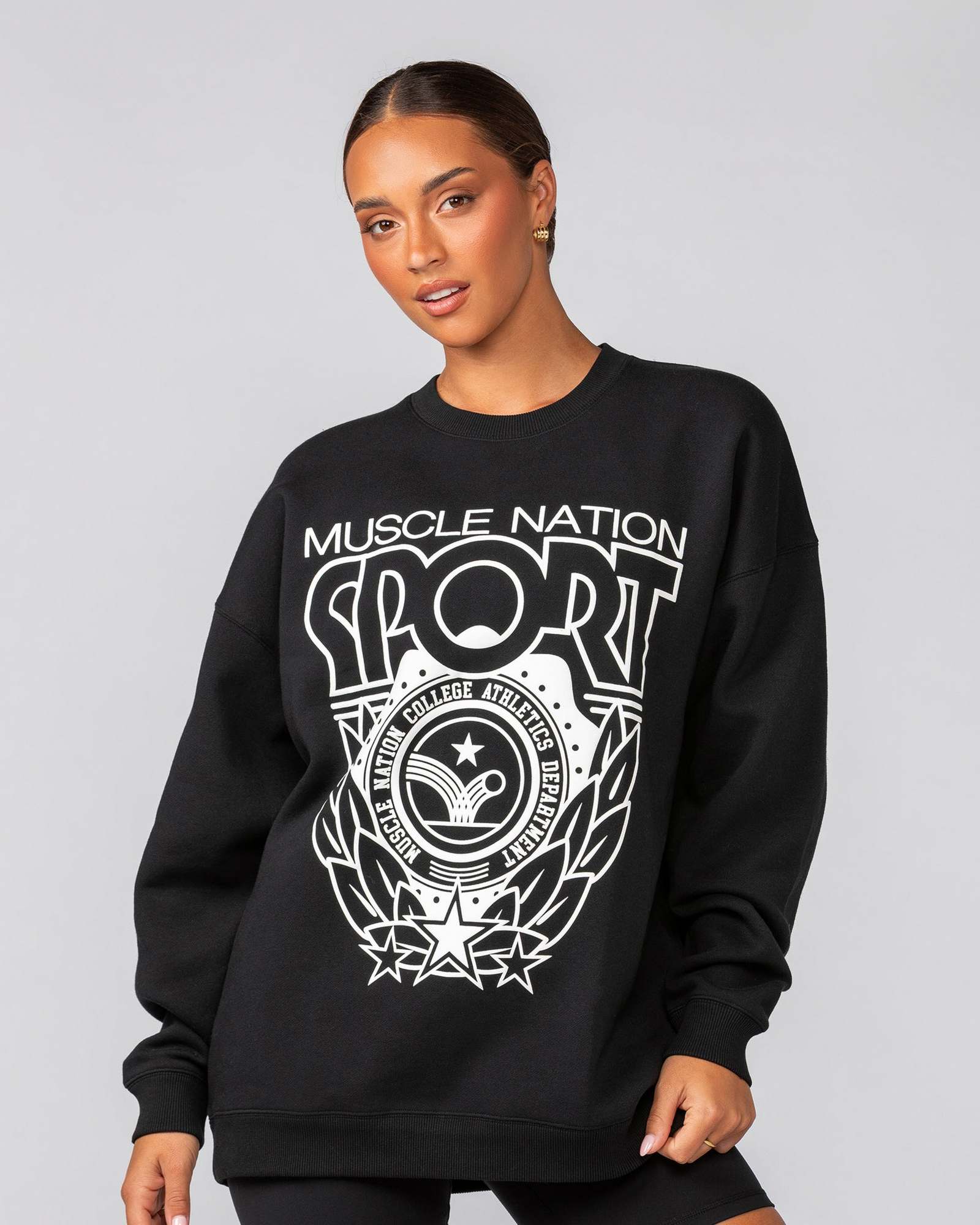 Athletics Oversized Pullover - Black