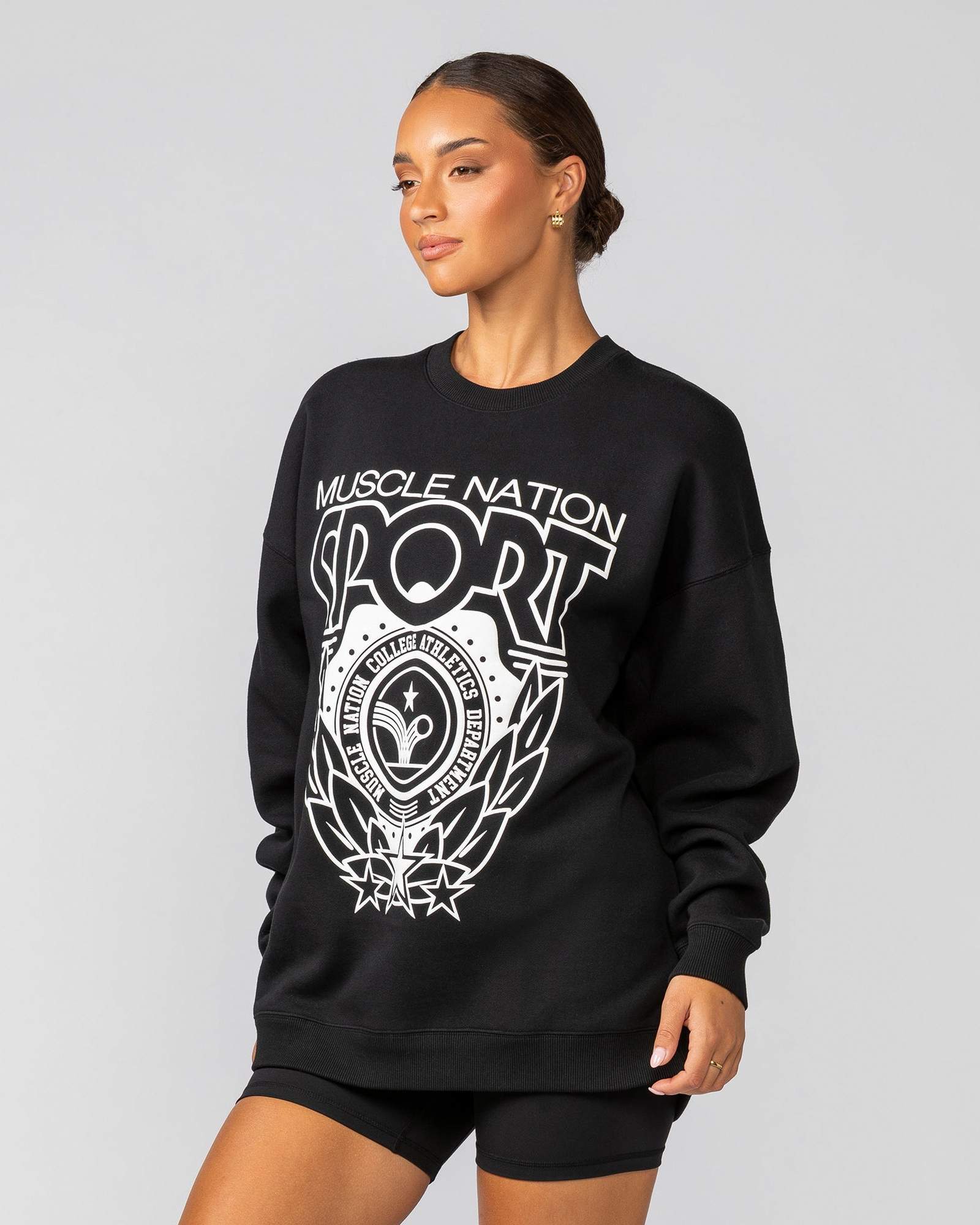 Athletics Oversized Pullover - Black