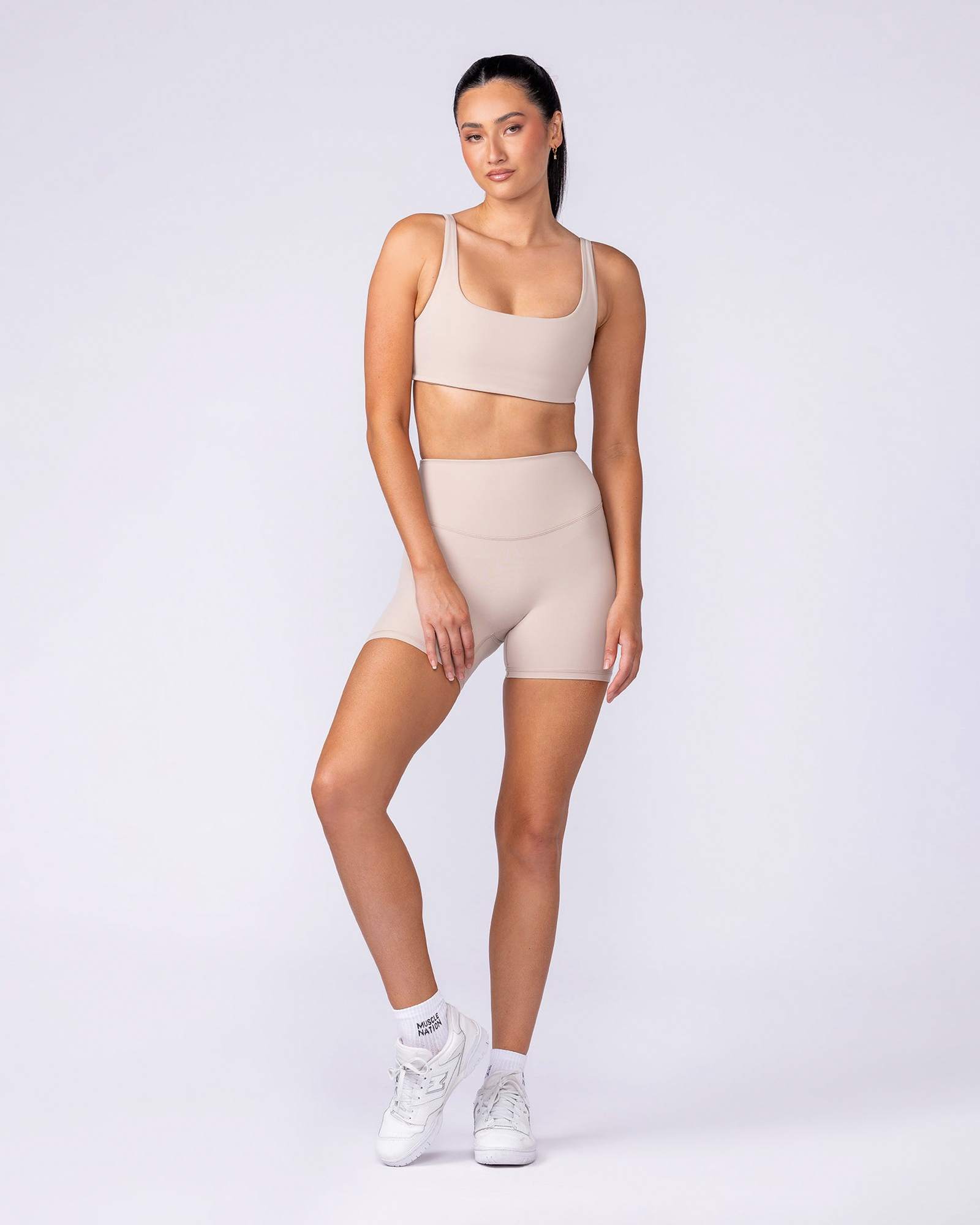Aura Back Pocket Midway Shorts - Sand
