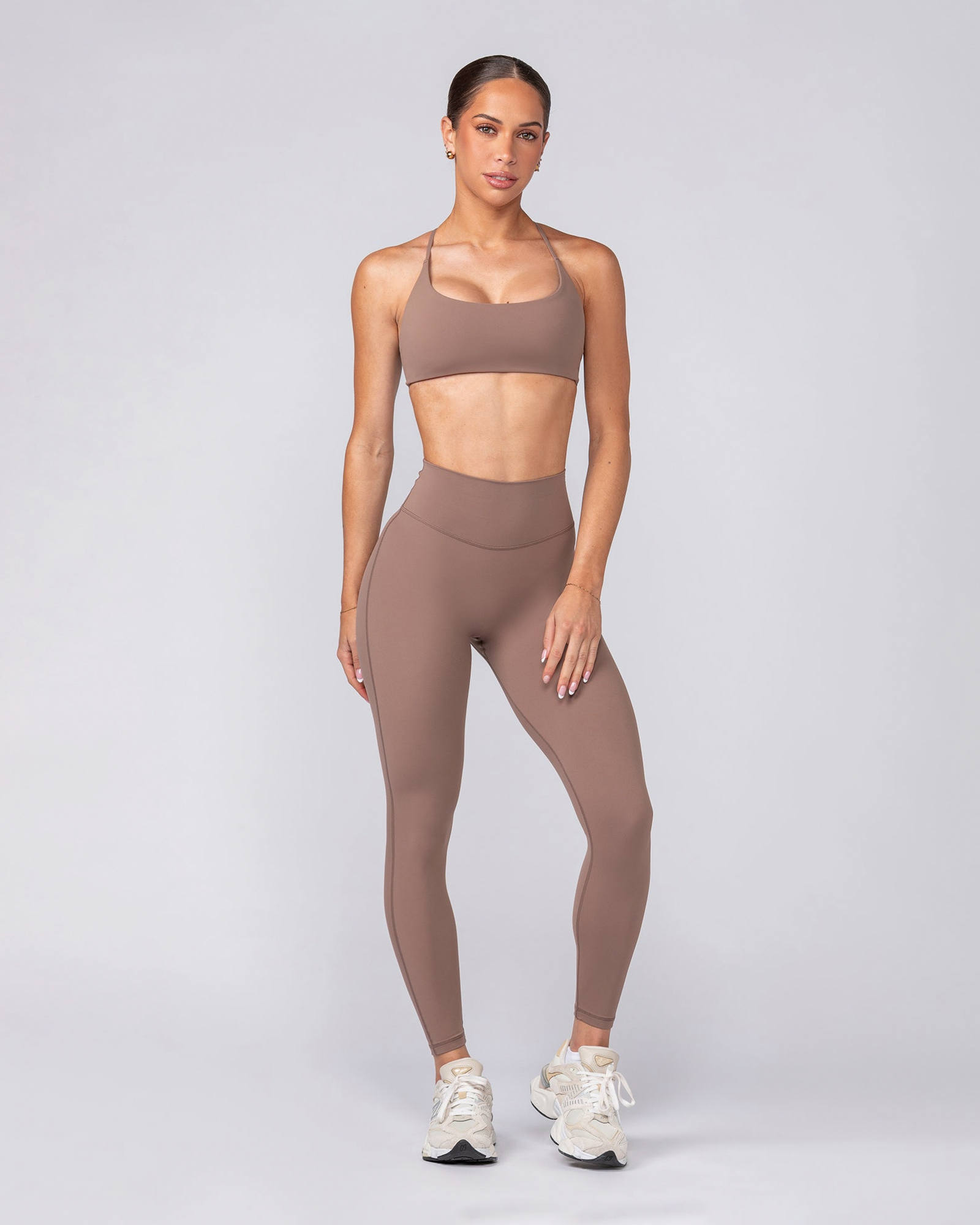 Aura Peachy Invisible Scrunch Ankle Leggings - Cookie