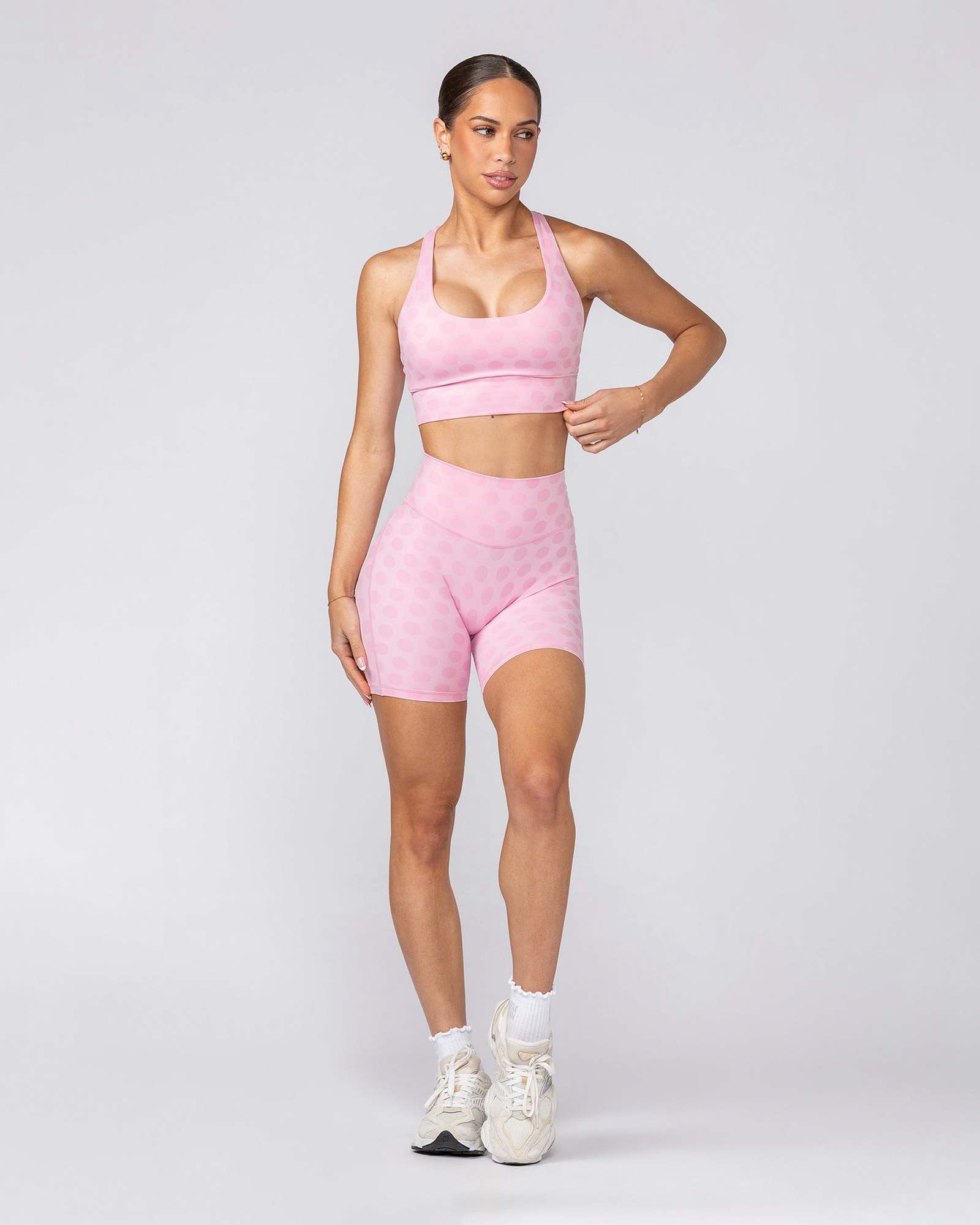 Aura Peachy Invisible Scrunch Bike Shorts - Blossom Spot