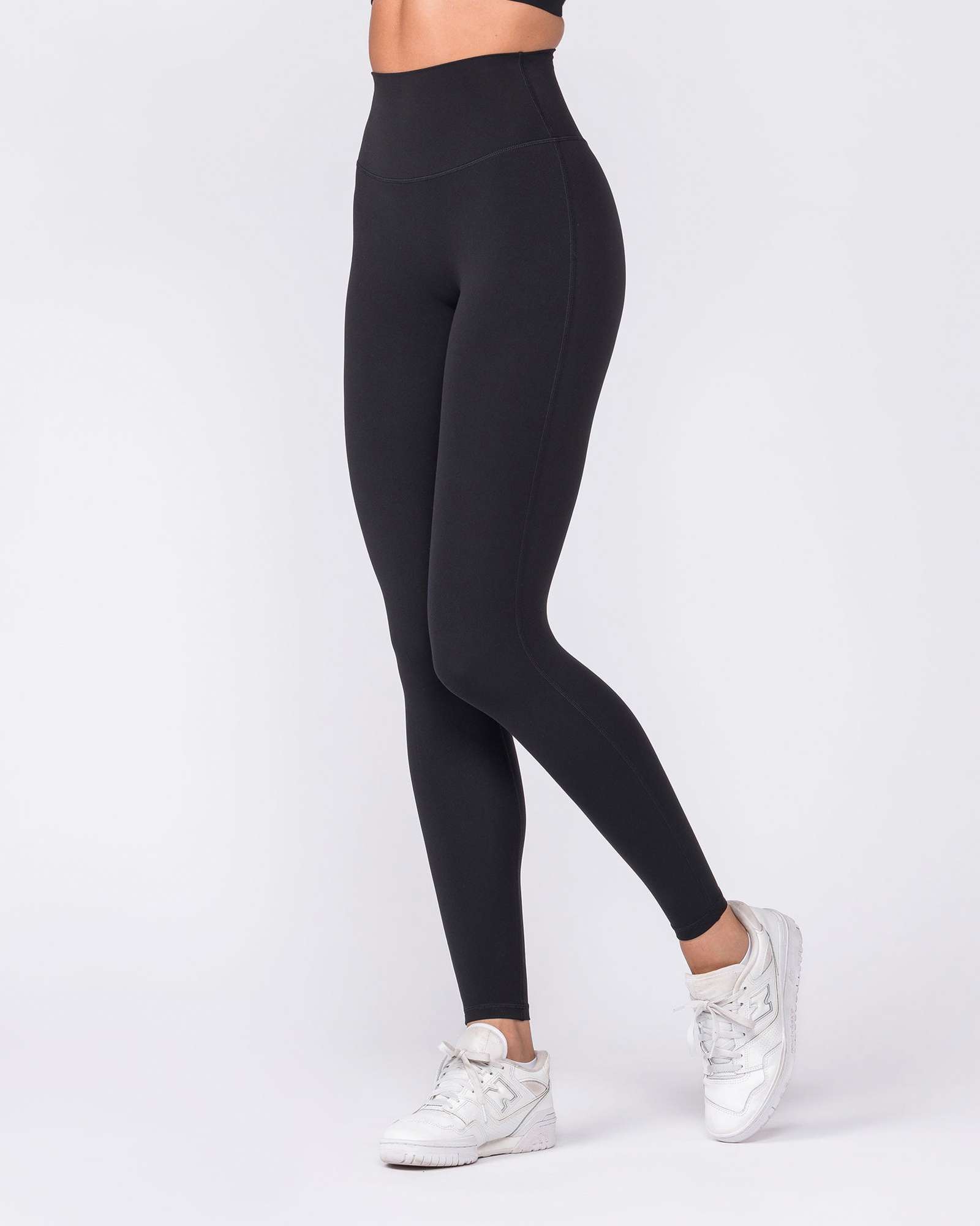 Aura Peachy High Invisible Scrunch Ankle Leggings - Black