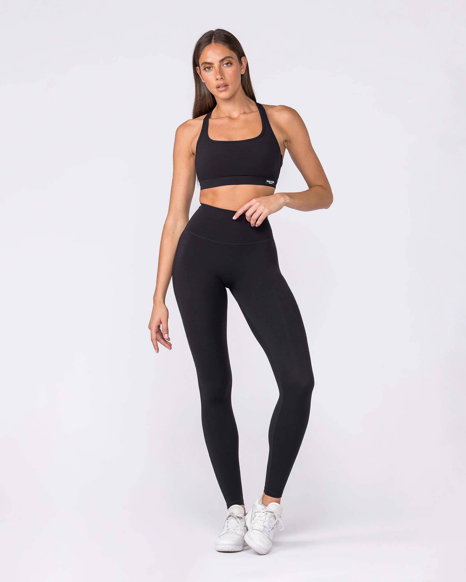 Aura Peachy High Invisible Scrunch Ankle Leggings - Black