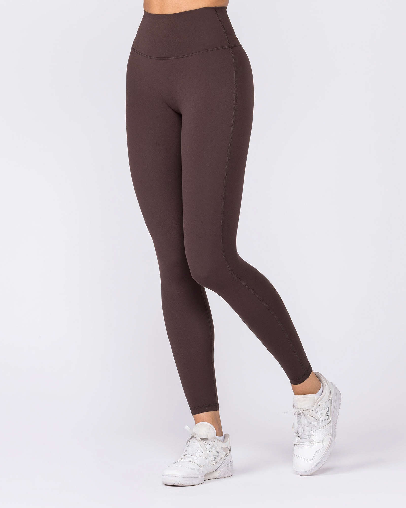 Aura Peachy High Invisible Scrunch Ankle Leggings - Cocoa