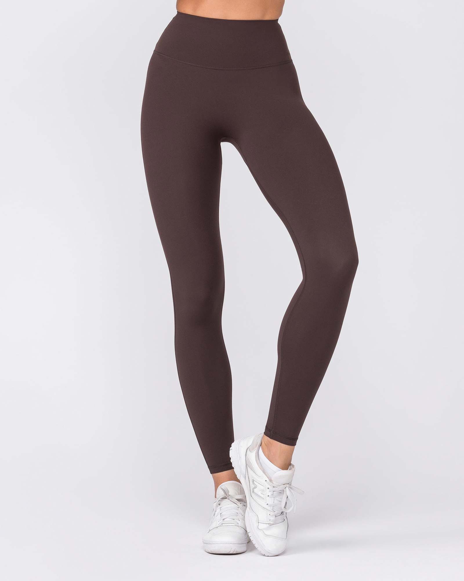 Aura Peachy High Invisible Scrunch Ankle Leggings - Cocoa