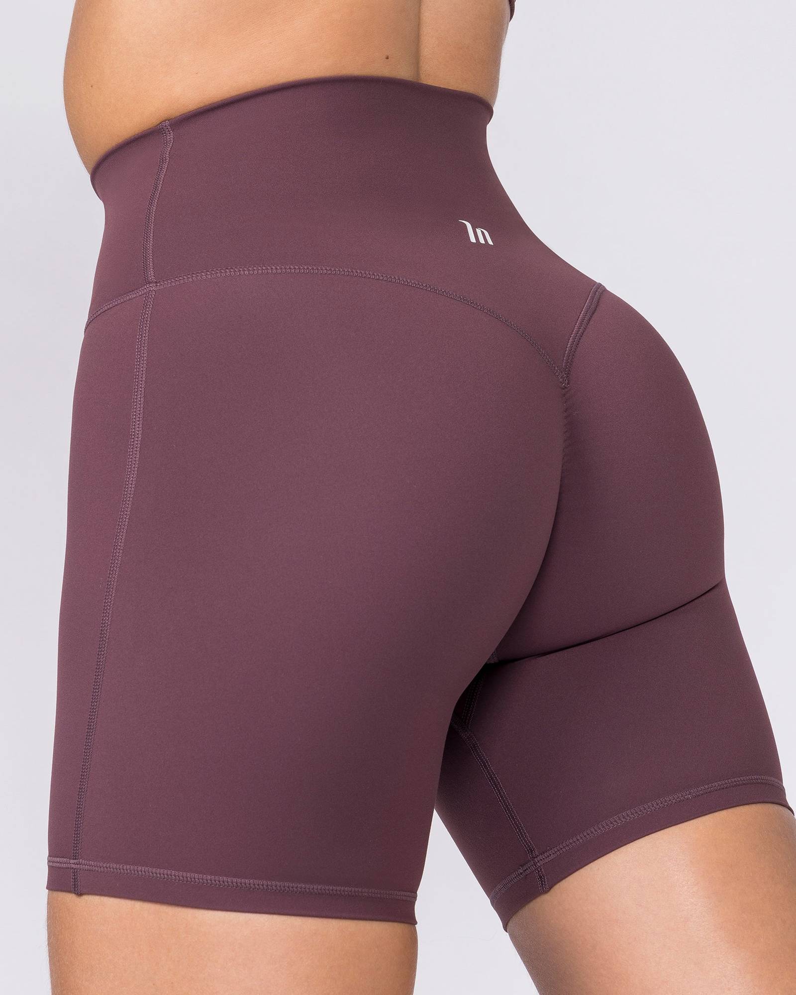 Aura Peachy High Invisible Scrunch Bike Shorts - Dark Cherry