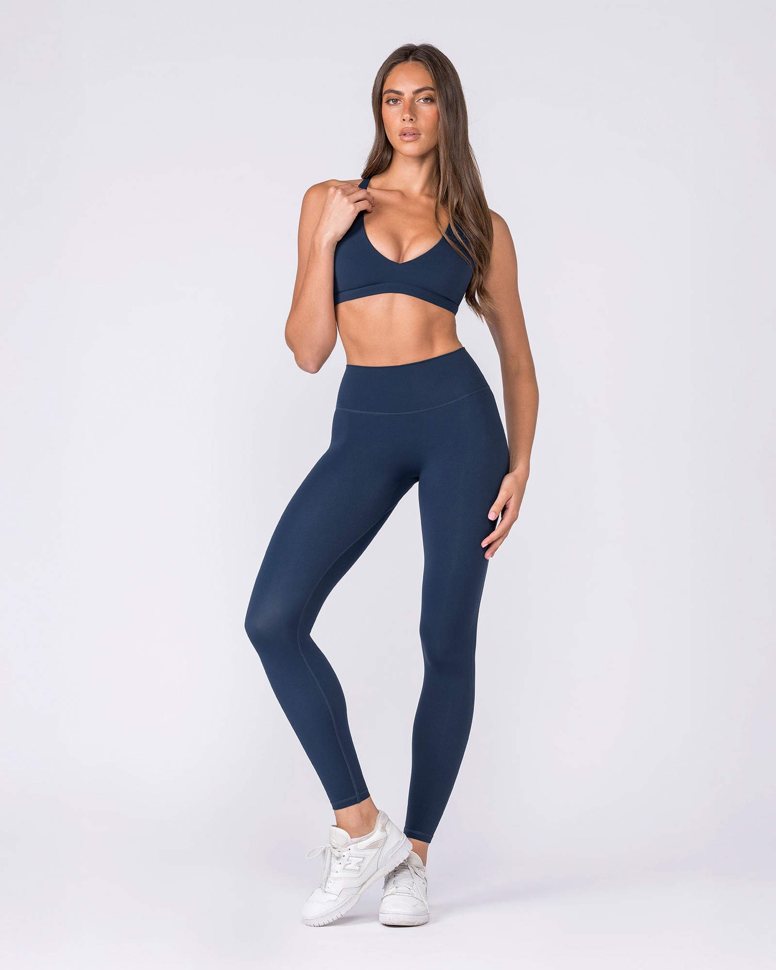 Aura Peachy Invisible Scrunch Ankle Leggings - Navy