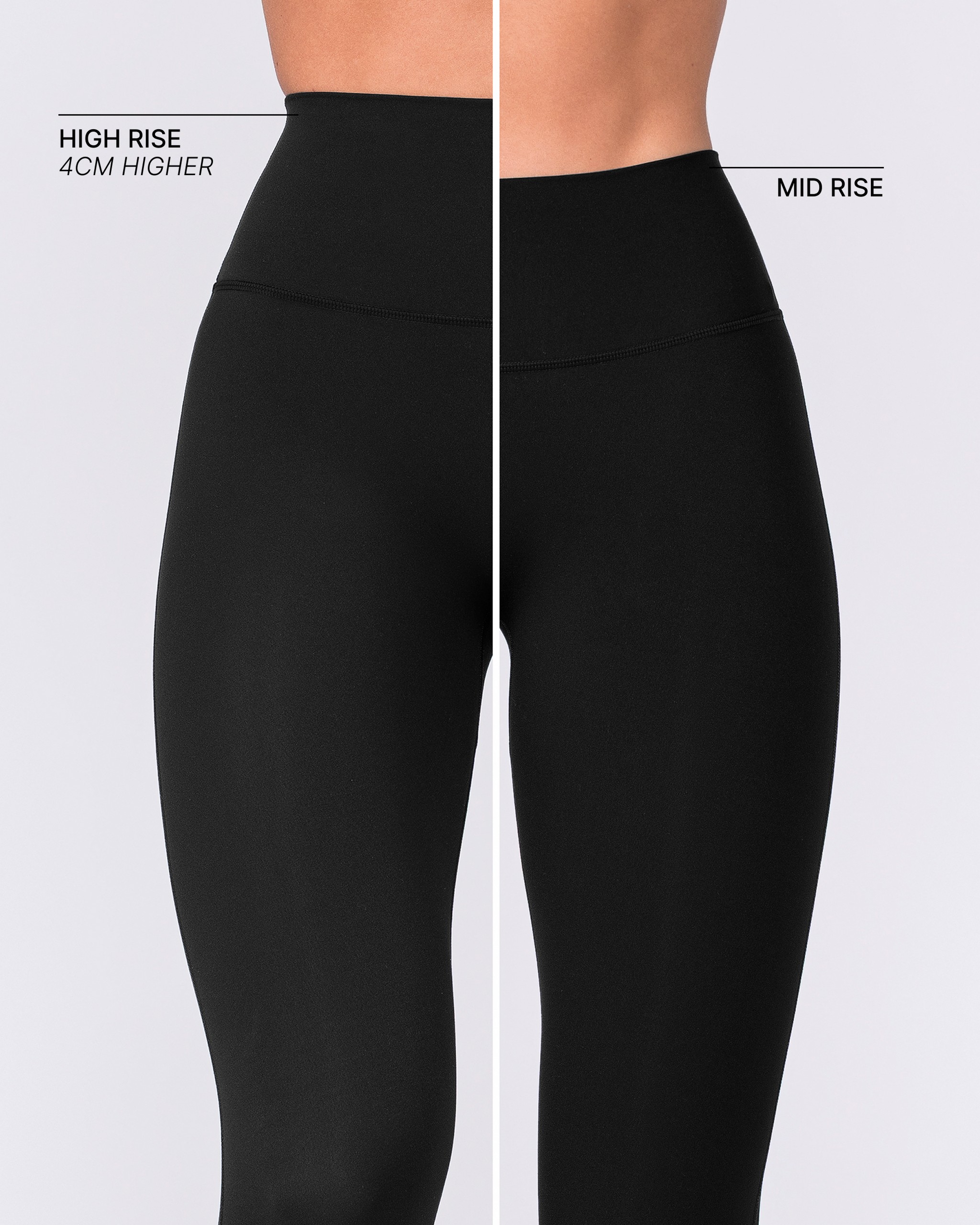 Aura Peachy High Invisible Scrunch Ankle Leggings - Black