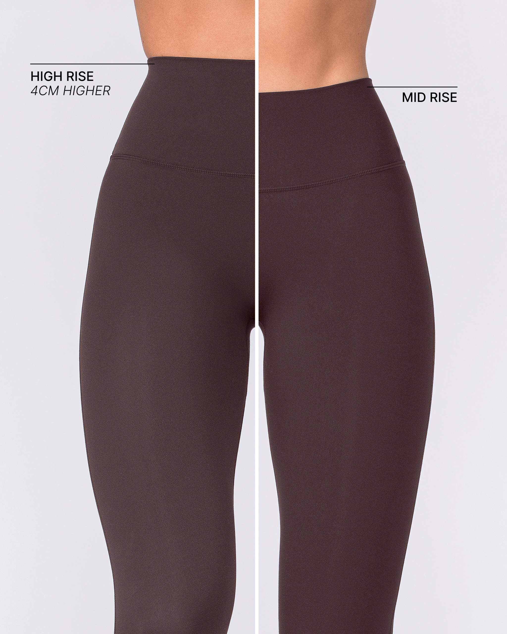 Aura Peachy High Invisible Scrunch Ankle Leggings - Cocoa