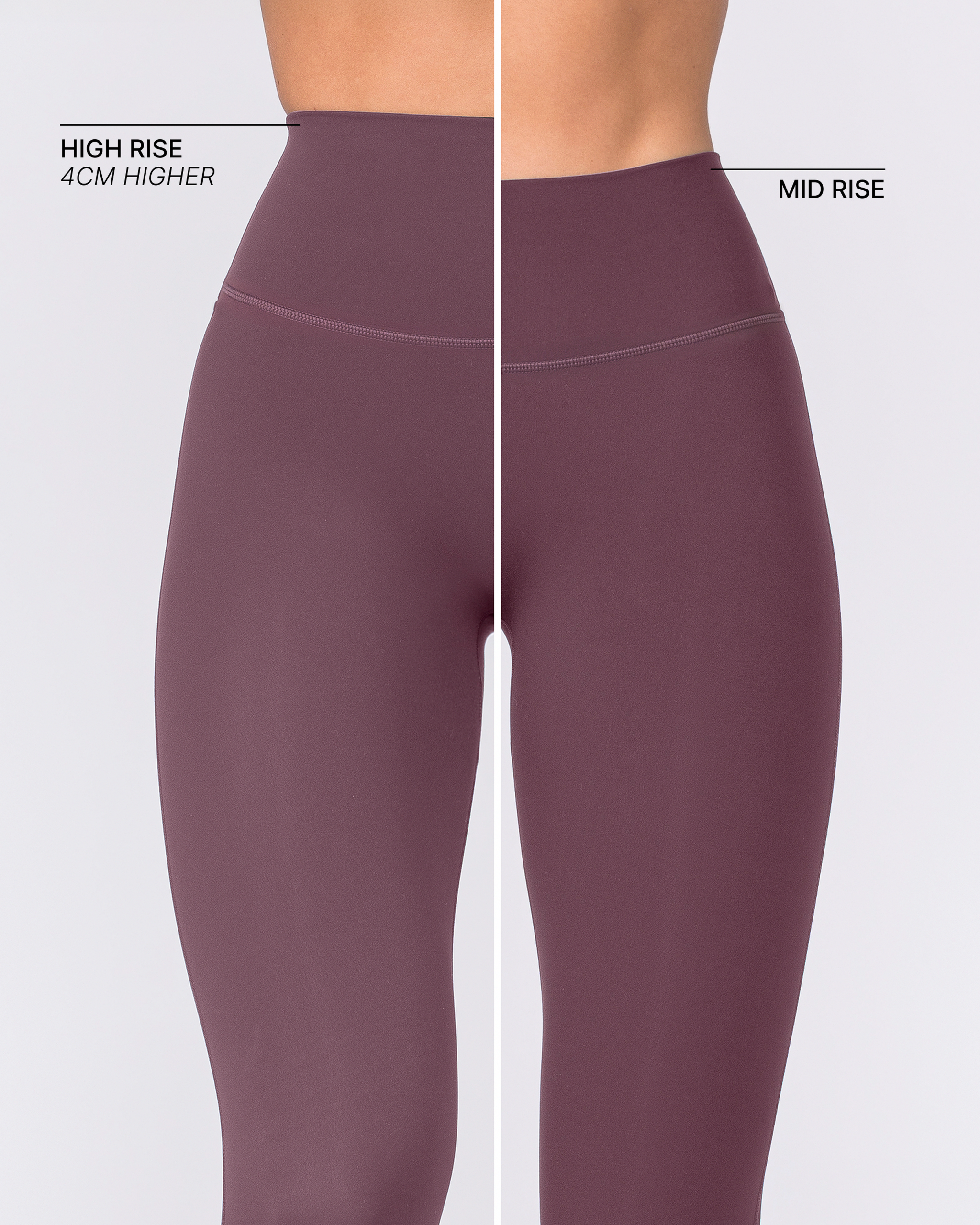 Aura Peachy High Invisible Scrunch Ankle Leggings - Dark Cherry